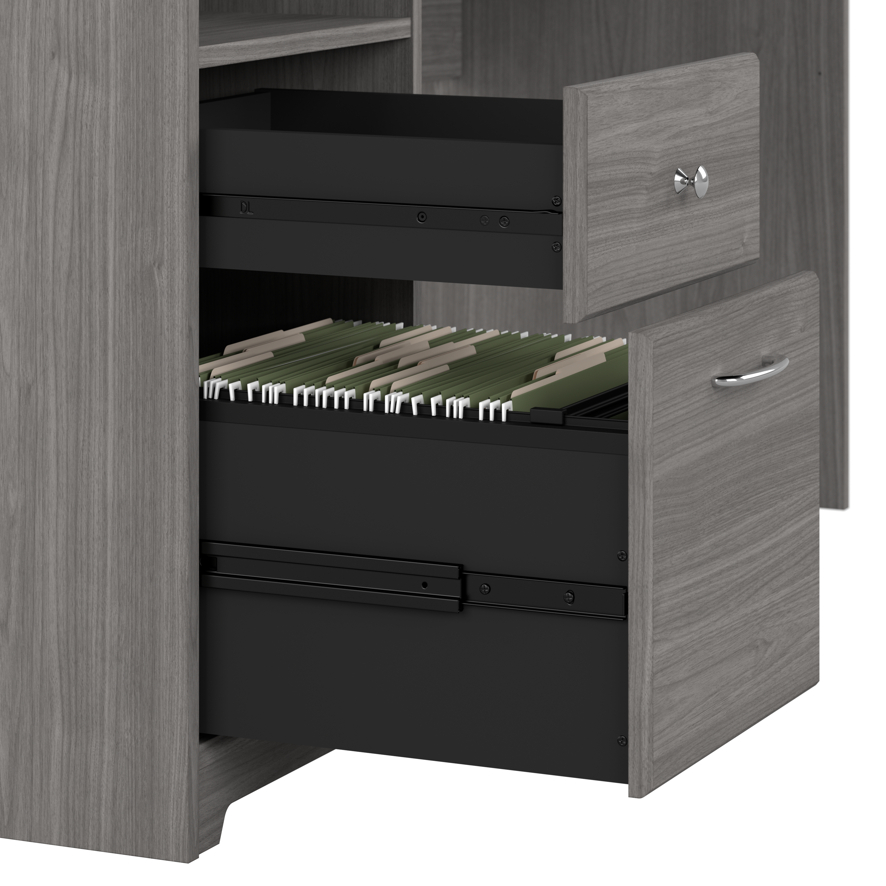Shop Bush Furniture Cabot 60W Computer Desk with Hutch 05 CAB042MG #color_modern gray