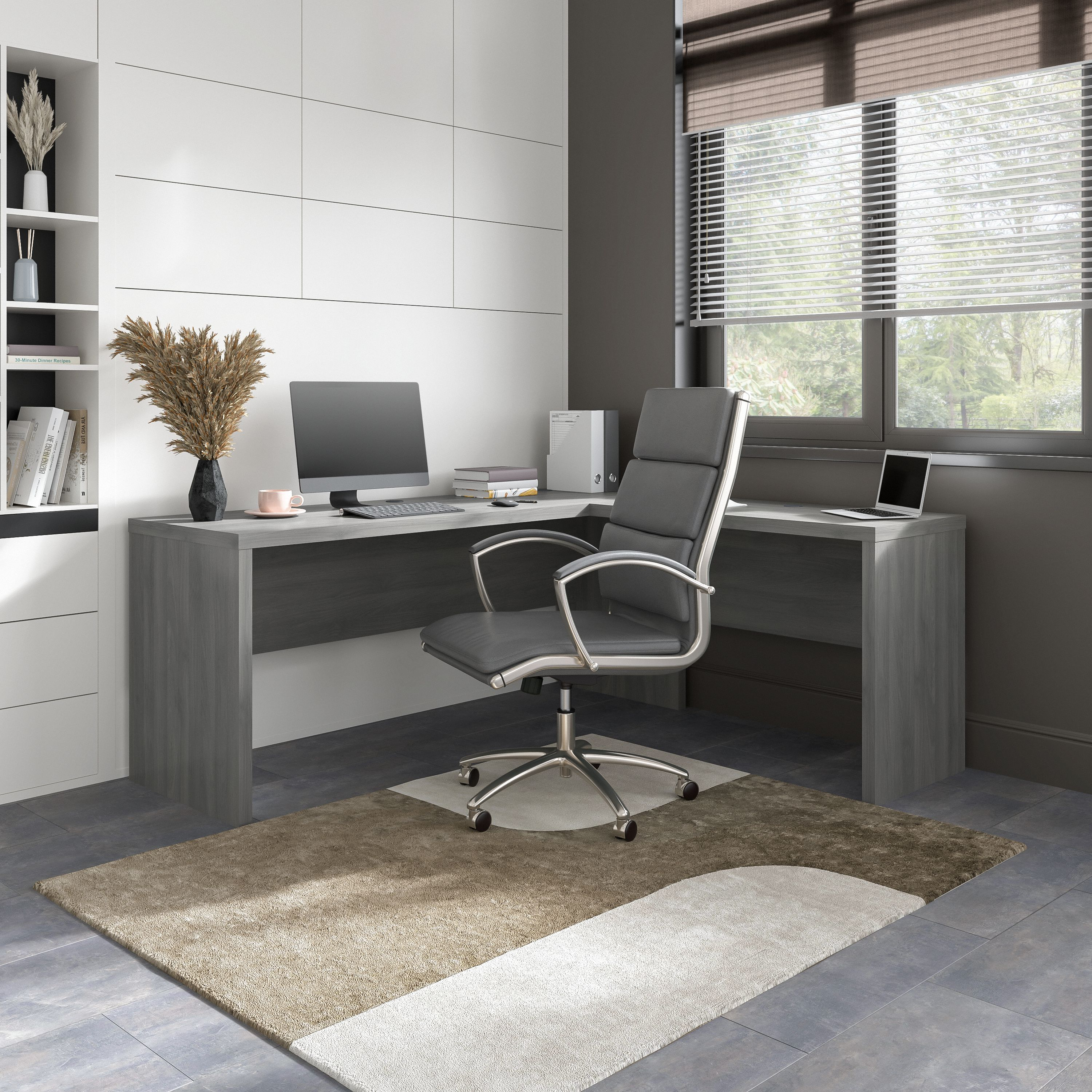 Shop Bush Business Furniture Echo 72W L Shaped Computer Desk 01 ECH054MG #color_modern gray