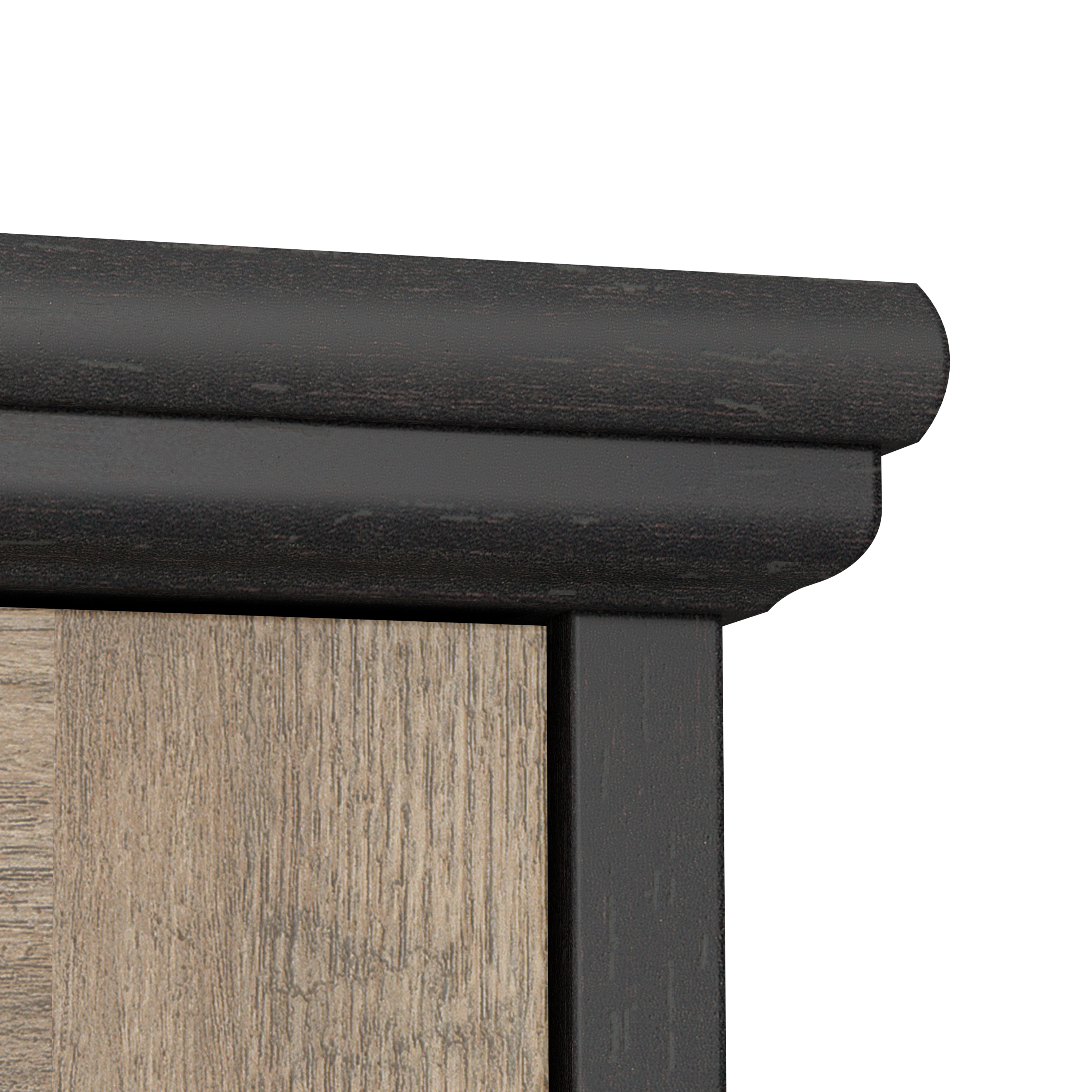 Shop Bush Furniture Westbrook 60W Sideboard Cabinet 05 WBV160V2R-03 #color_vintage black/restored tan hickory