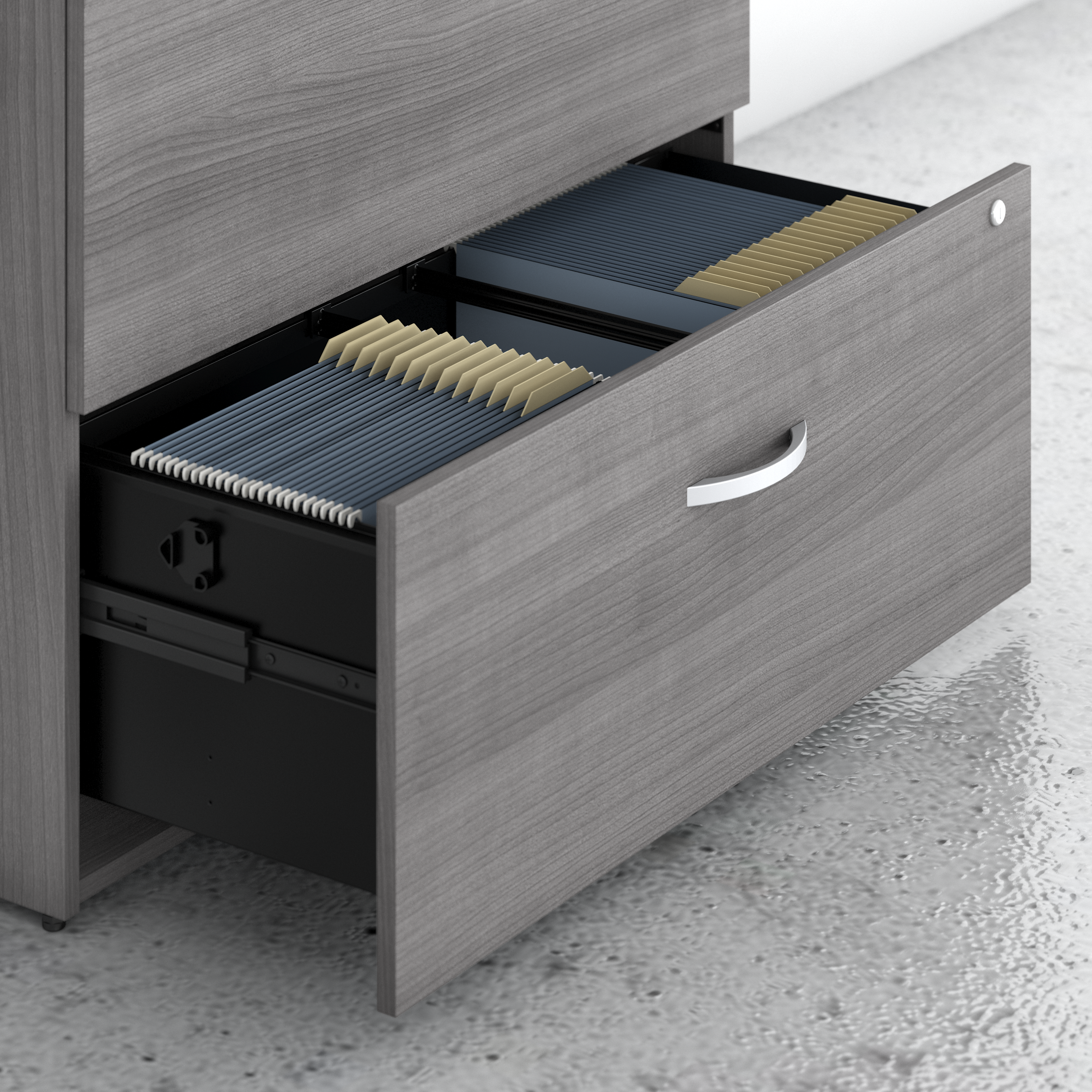 Shop Bush Business Furniture Hybrid 2 Drawer Lateral File Cabinet - Assembled 03 HYF136PGSU-Z #color_platinum gray