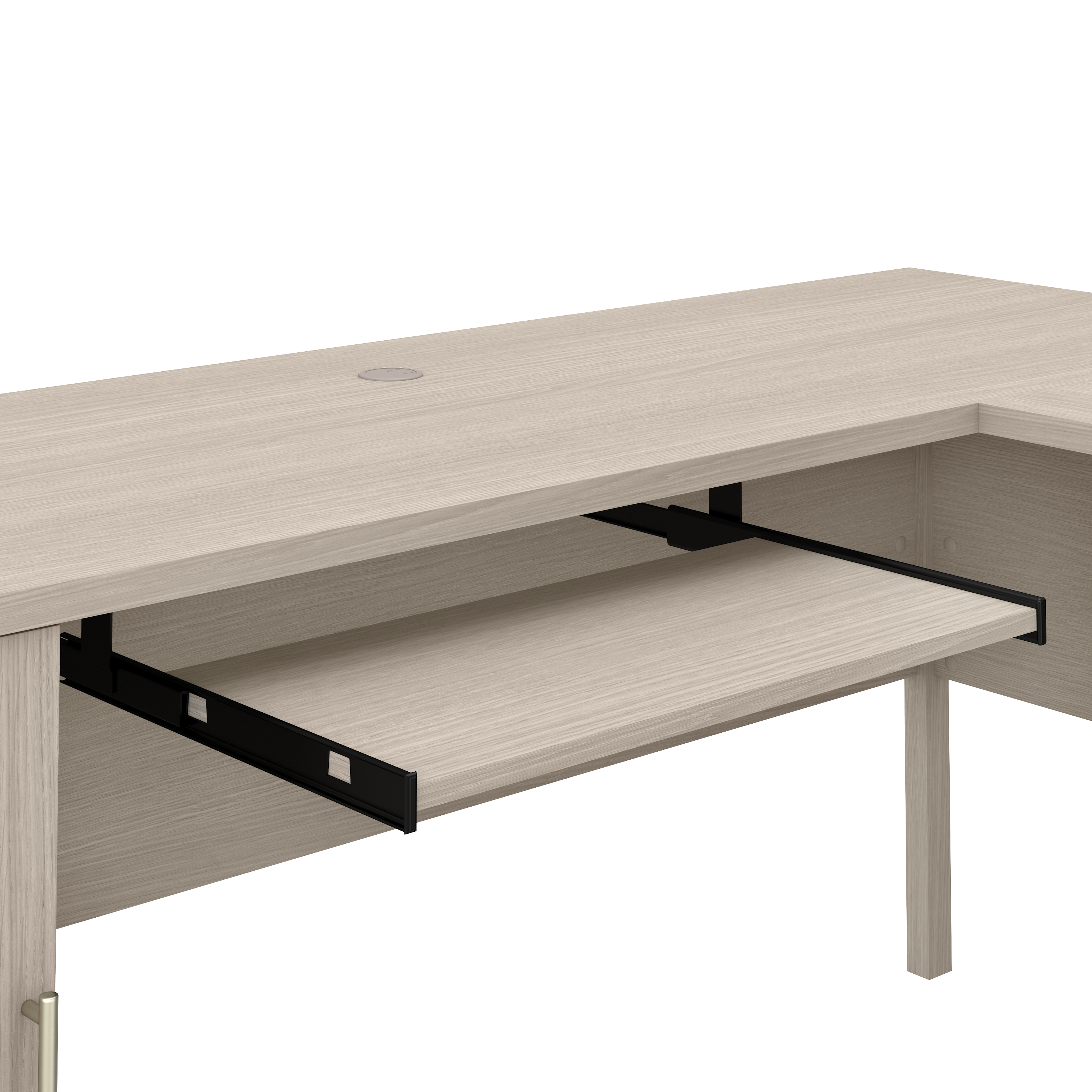 Shop Bush Furniture Somerset 60W L Shaped Desk with Hutch and 5 Shelf Bookcase 03 SET010SO #color_sand oak