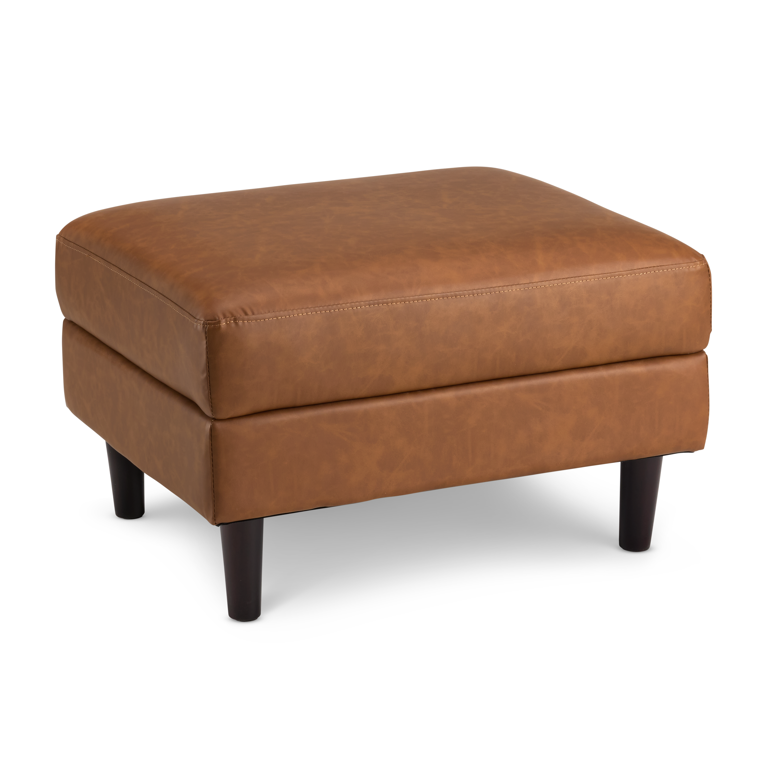 Shop Bush Home Max Storage Ottoman with Tray MXO130BCL-03 1 #color_buffed camel leather