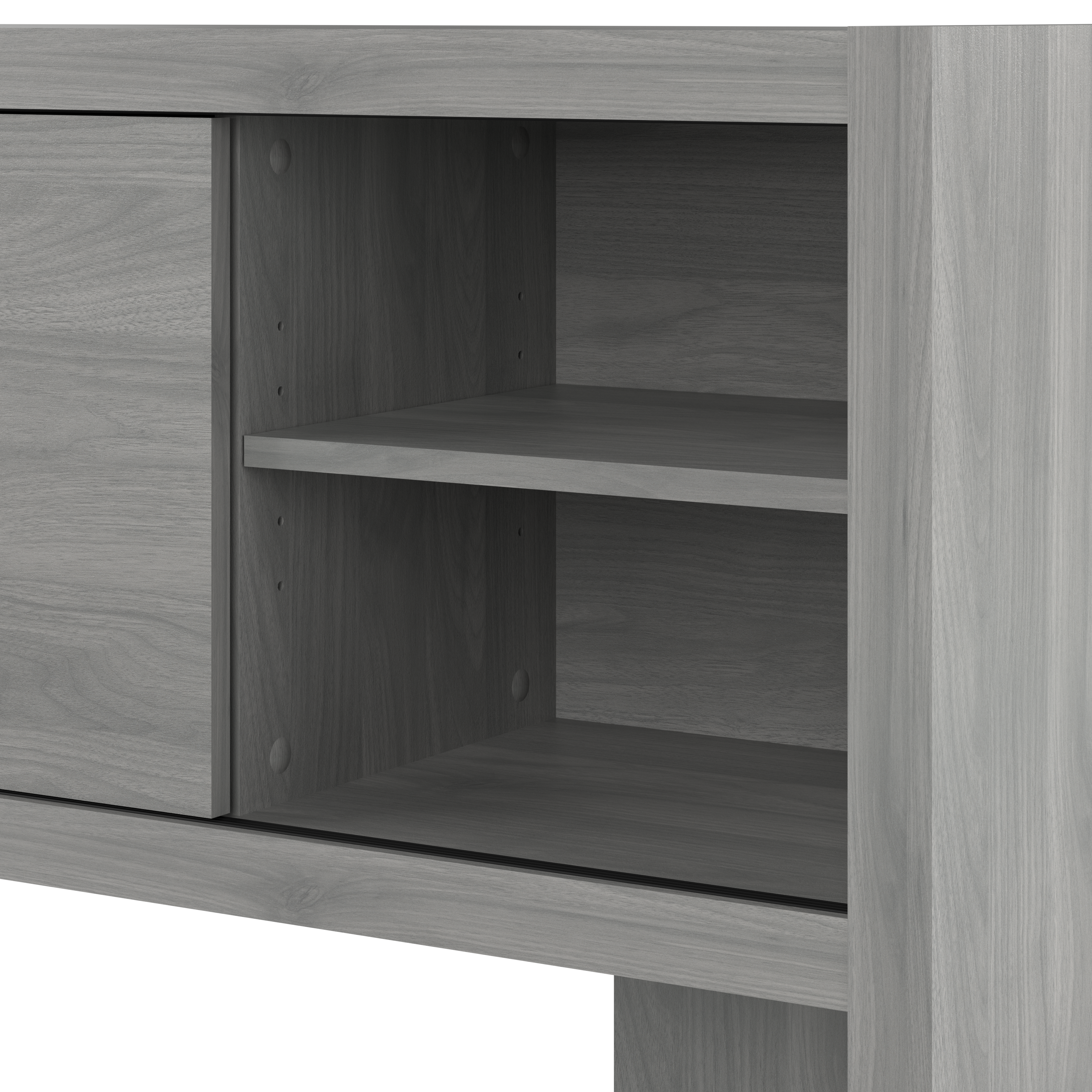 Shop Bush Business Furniture Echo L Shaped Desk with Hutch 04 ECH031MG #color_modern gray
