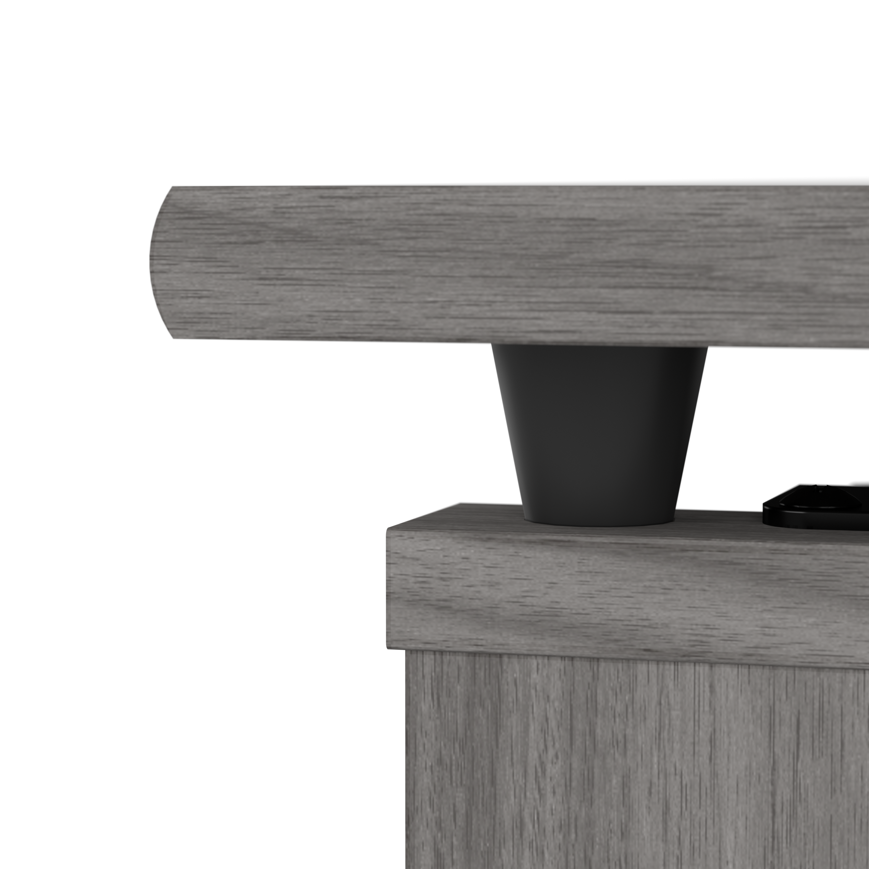 Shop Bush Furniture Cabot 60W 3 Position Sit to Stand L Shaped Desk with Hutch 03 CAB045MG #color_modern gray
