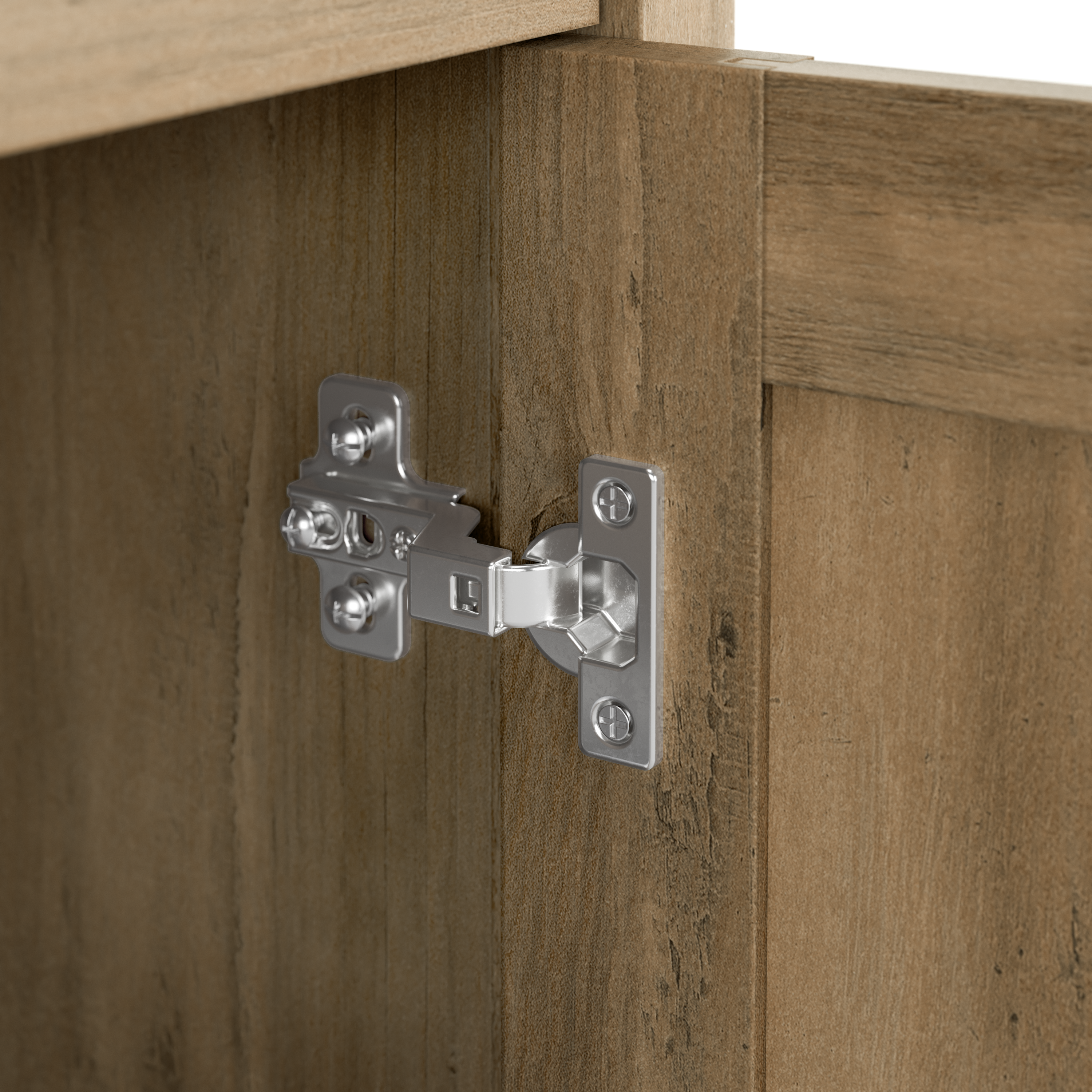 Shop Bush Furniture Salinas Bathroom Storage Cabinet with Doors 04 SAL015RCP #color_reclaimed pine