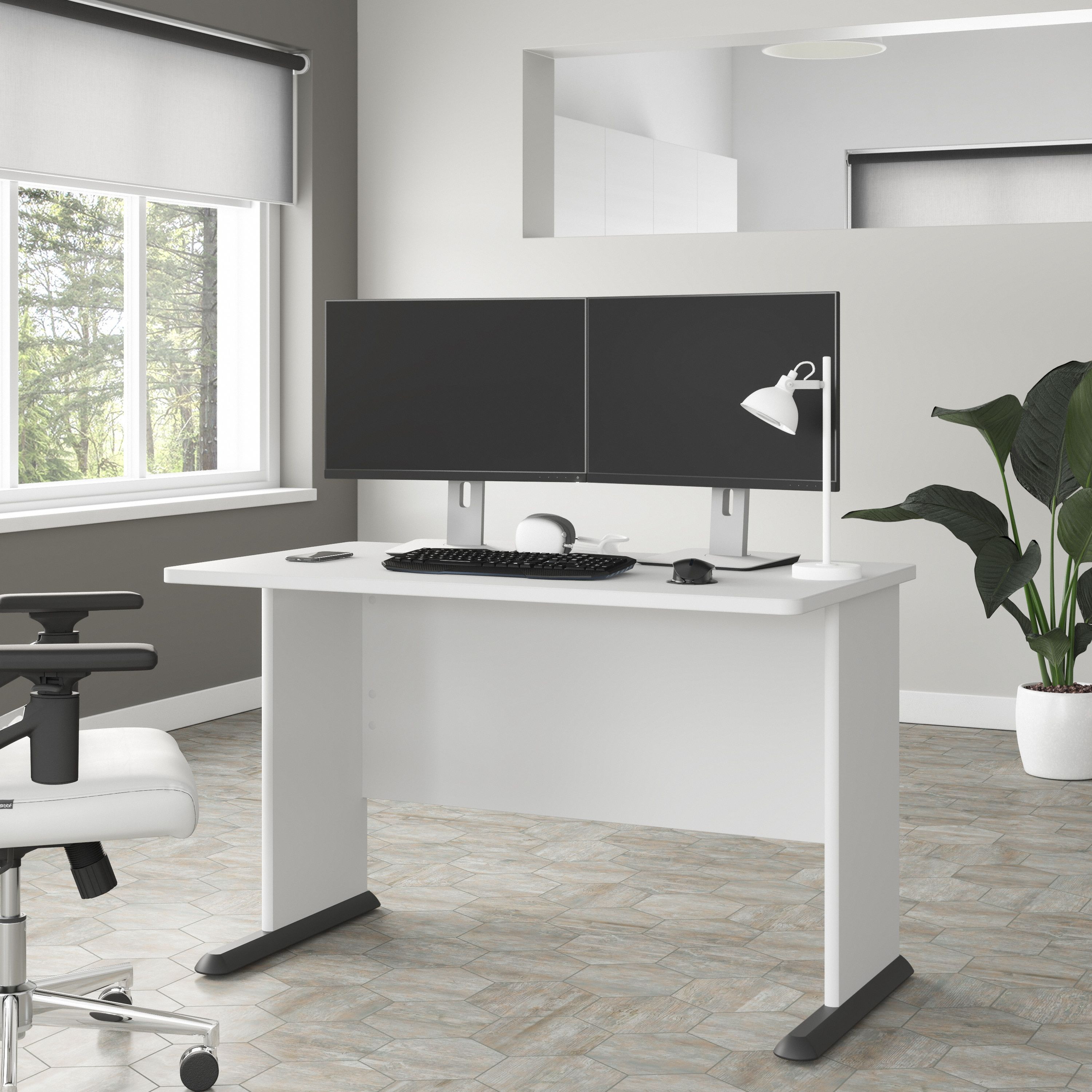Shop Bush Business Furniture Studio A 48W Computer Desk 01 SDD248WH #color_white
