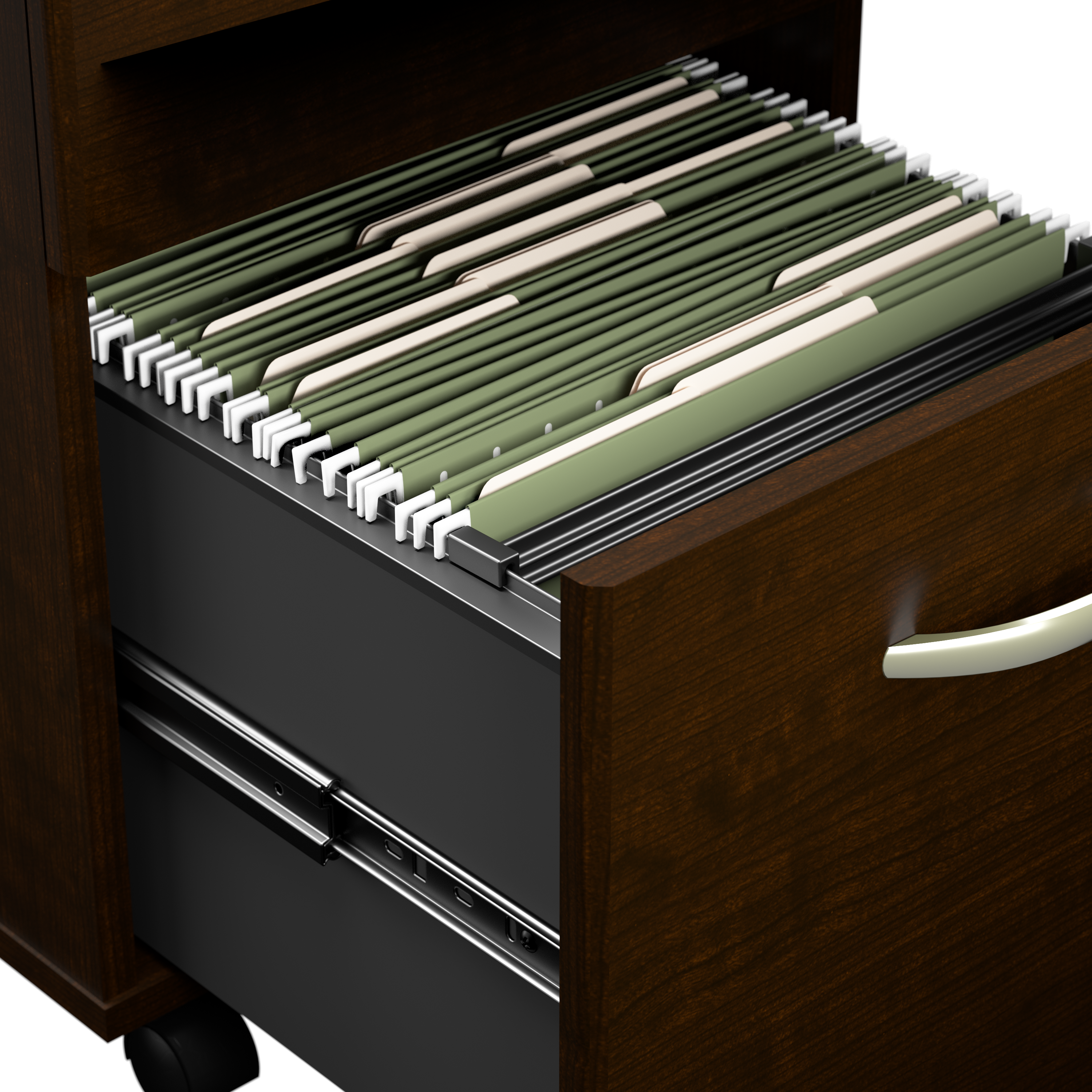 Shop Bush Business Furniture Arrive 3 Drawer Mobile File Cabinet - Assembled 03 ARF116MR-Z #color_mocha cherry