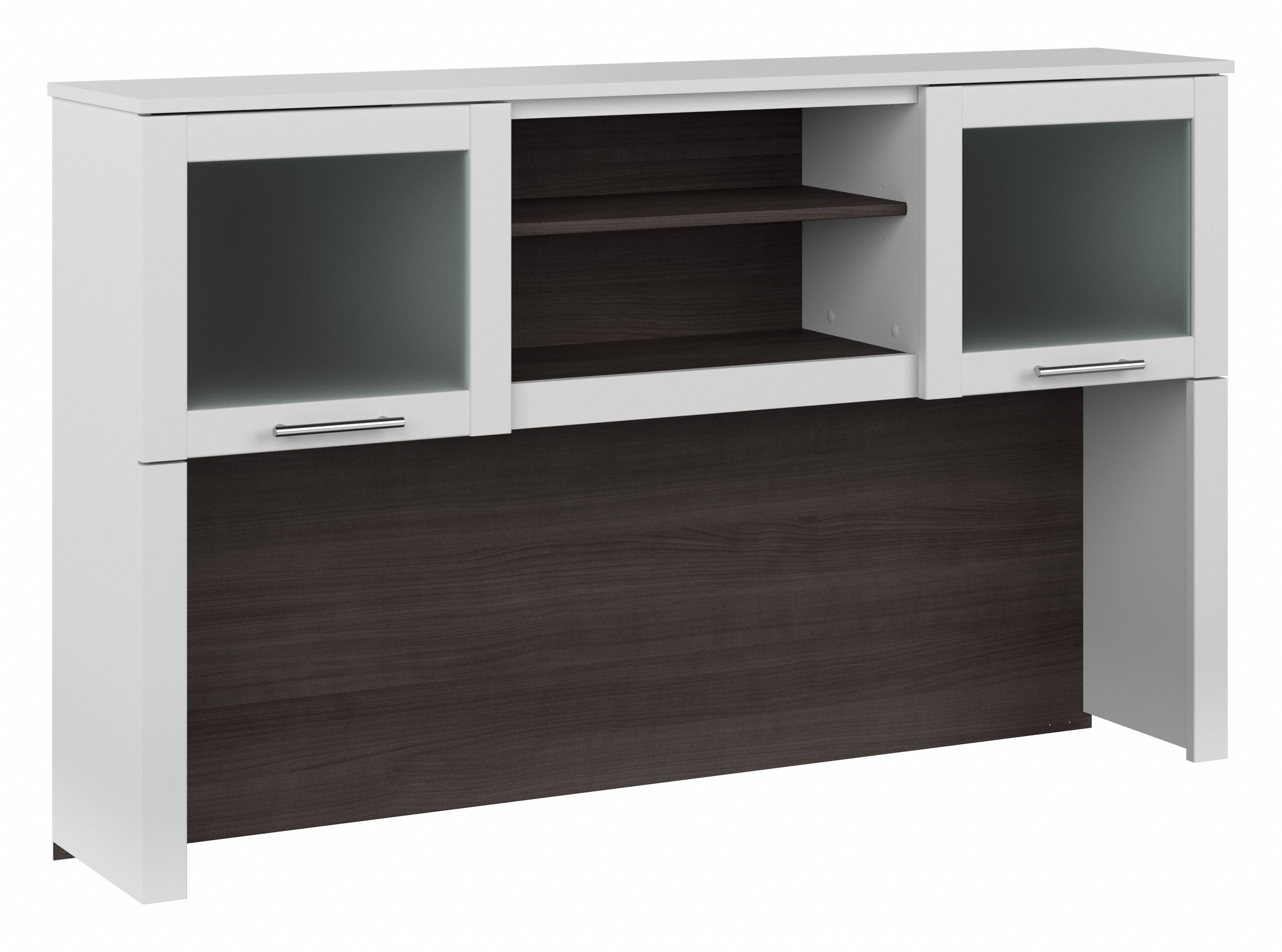 Shop Bush Furniture Somerset 60W Desk Hutch 02 WC81031 #color_storm gray/white