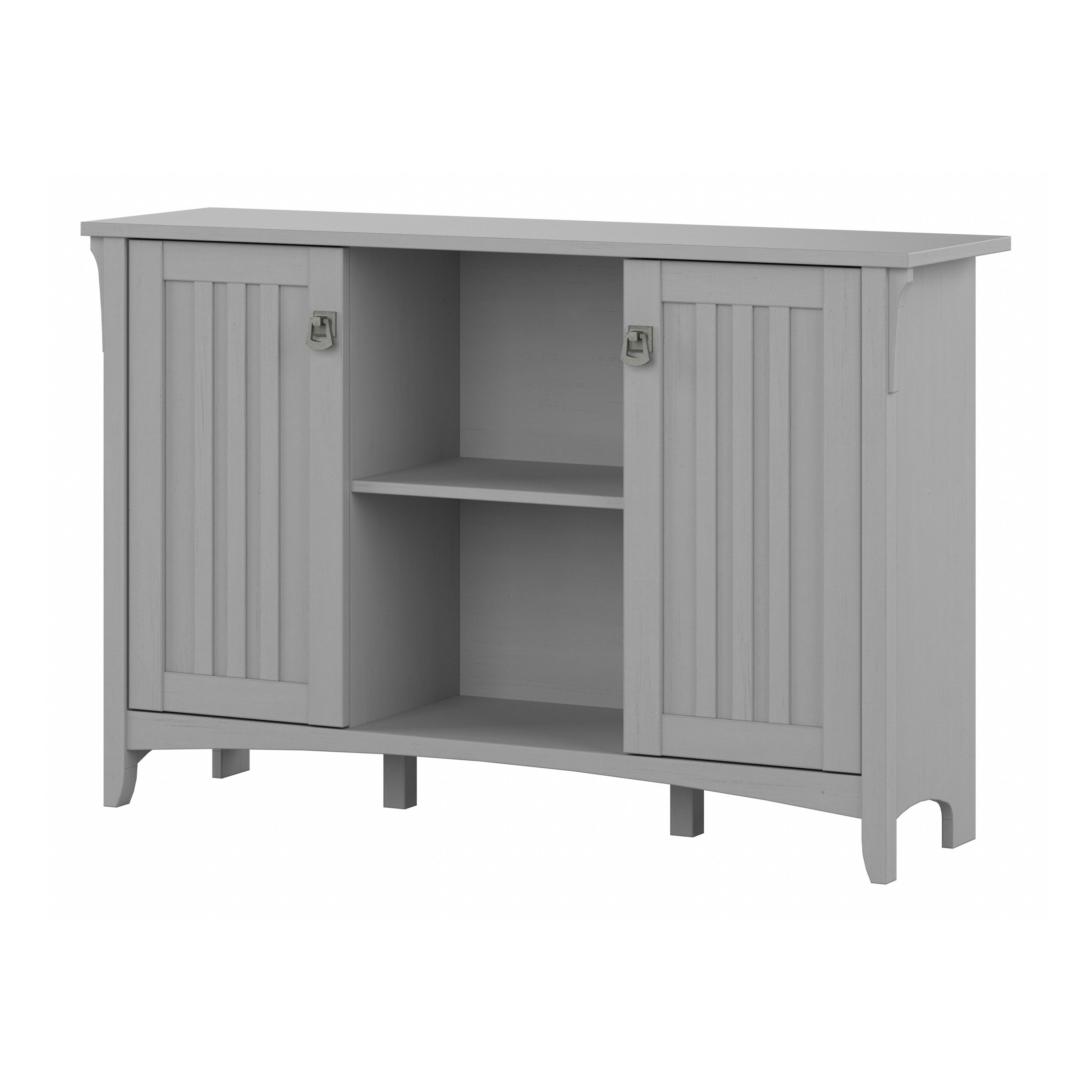 Shop Bush Furniture Salinas Accent Storage Cabinet with Doors 02 SAS147CG-03 #color_cape cod gray