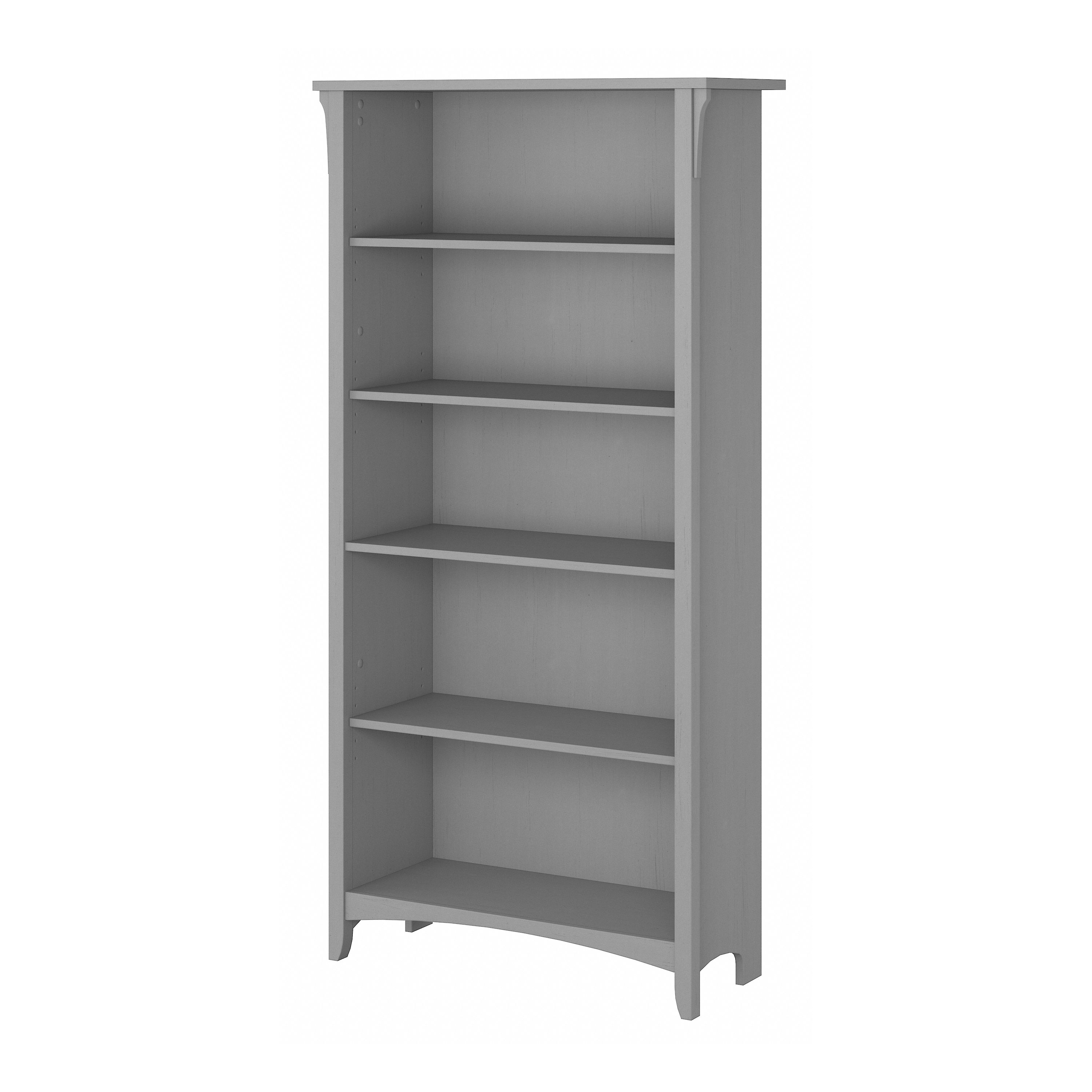 Shop Bush Furniture Salinas Tall 5 Shelf Bookcase 02 SAB132CG-03 #color_cape cod gray