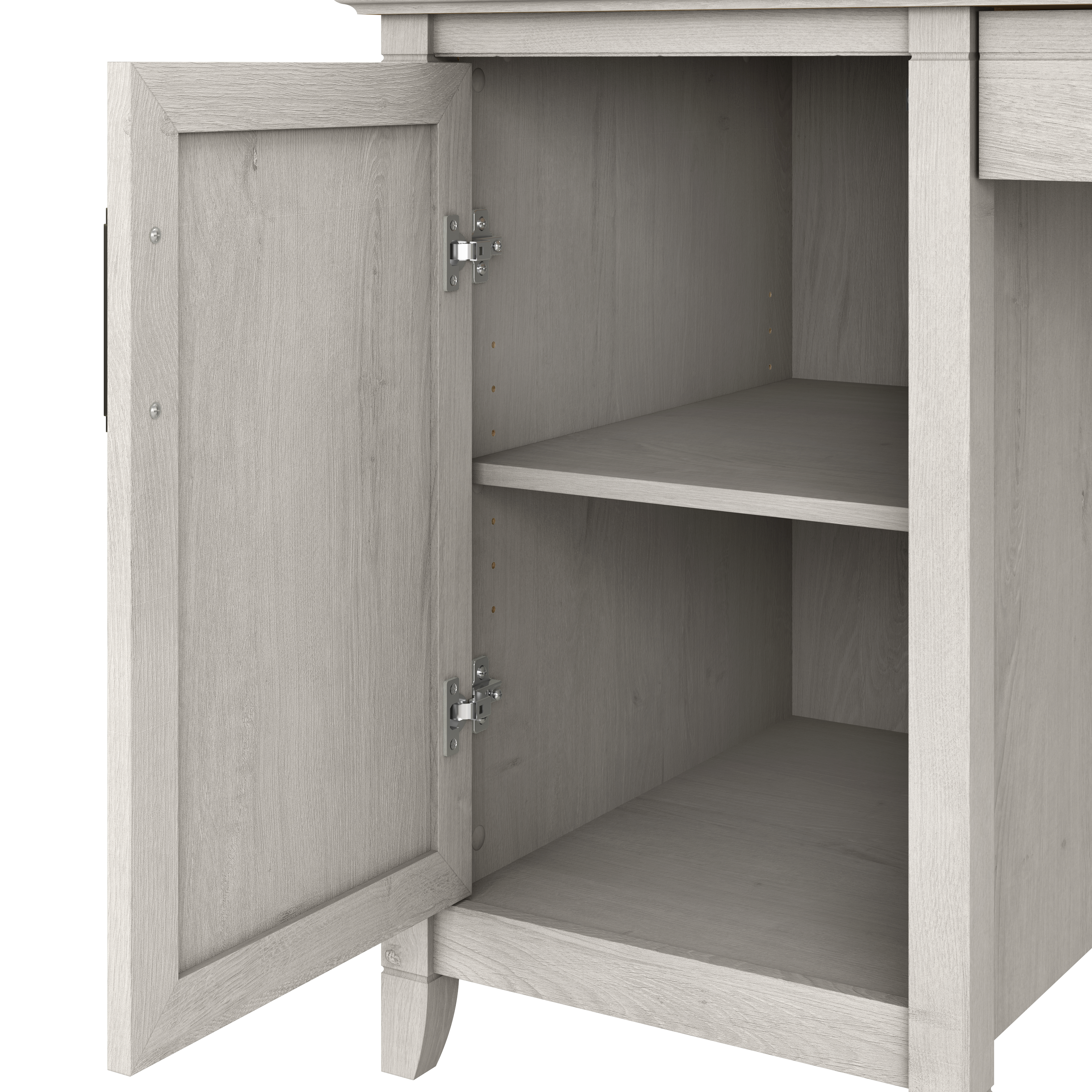 Shop Bush Furniture Key West 54W Computer Desk with Storage and 2 Drawer Lateral File Cabinet 05 KWS008LW #color_linen white oak