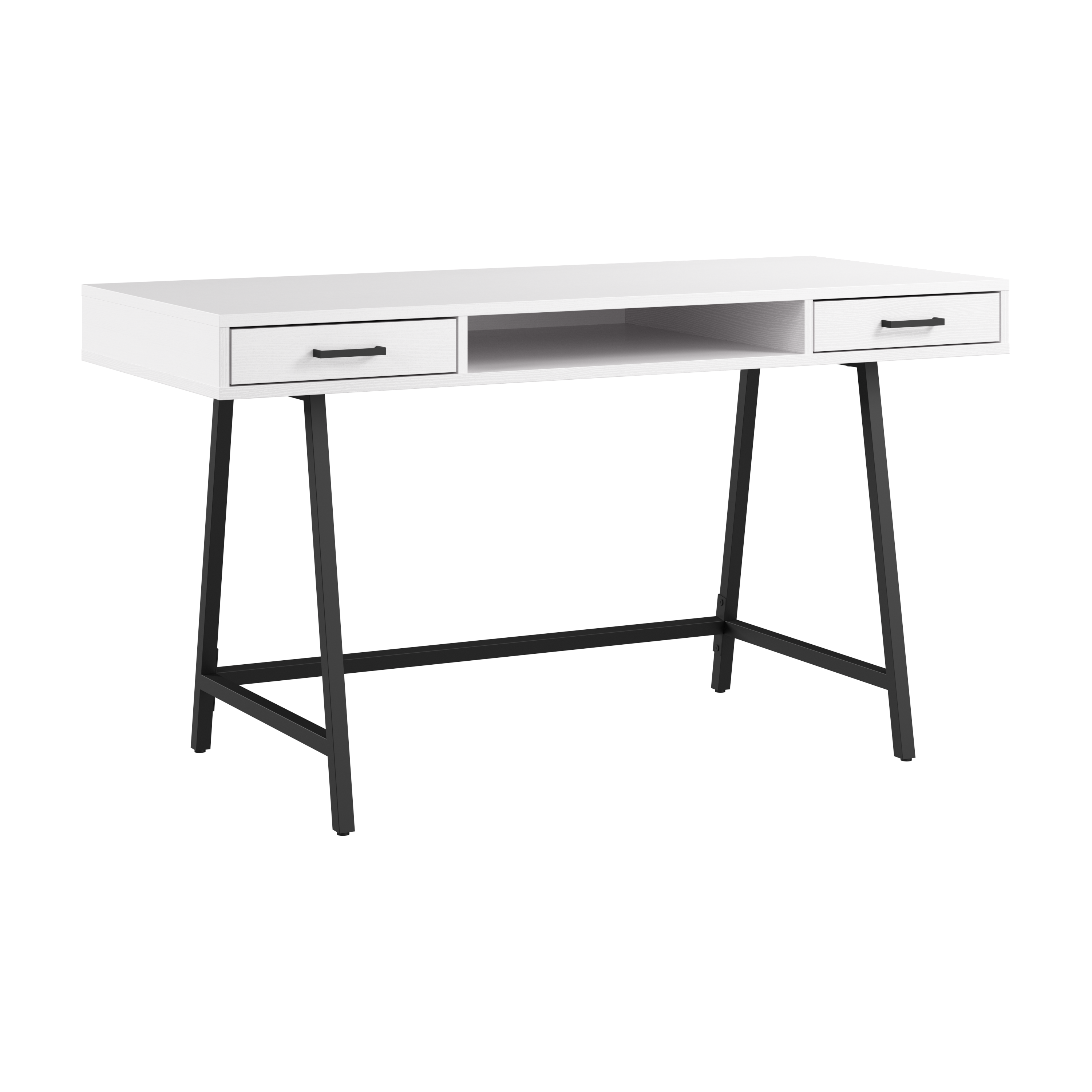 Shop Bush Furniture Steele 54W Writing Desk 02 SED154WT-03 #color_pure white oak