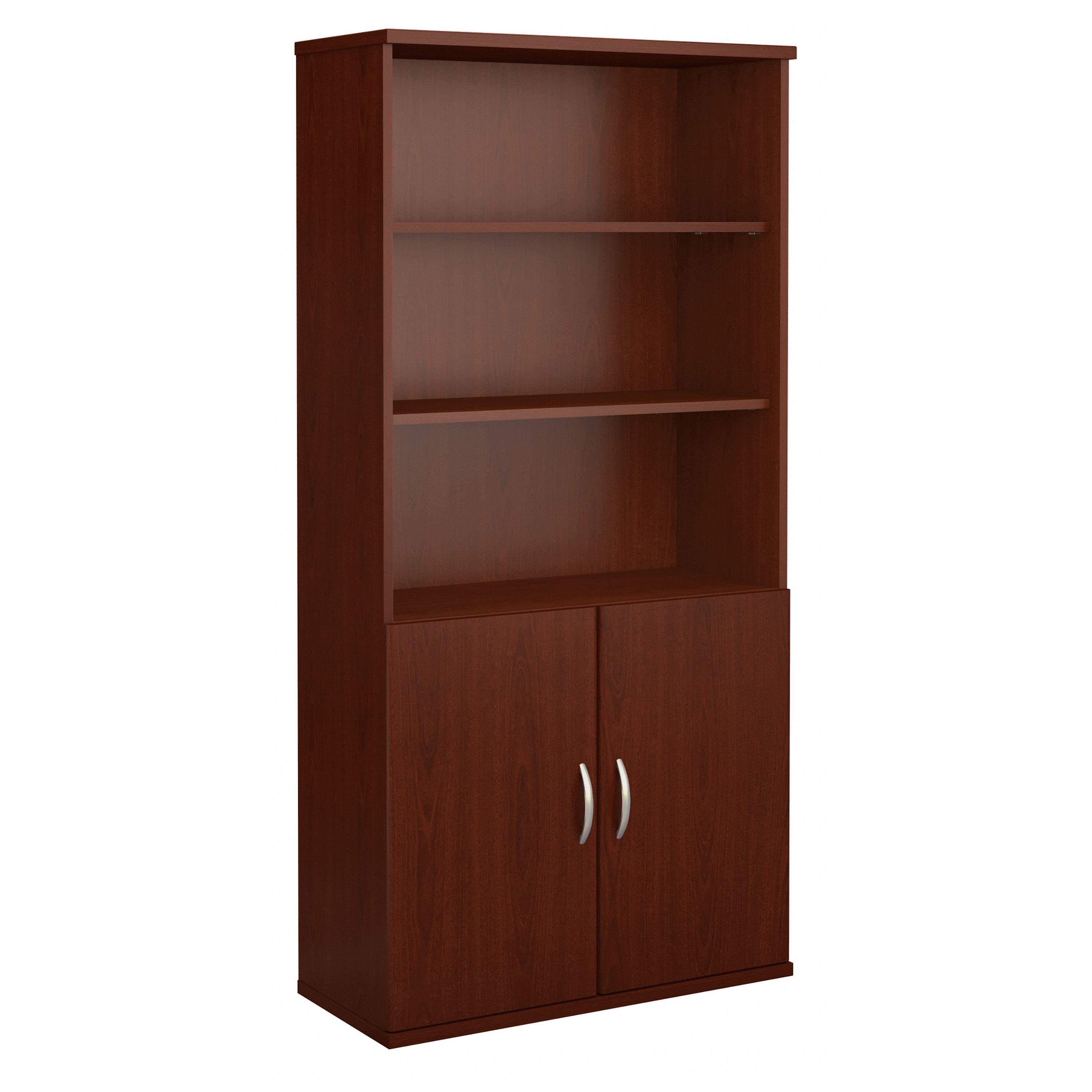 Shop Bush Business Furniture Series C 36W 5 Shelf Bookcase with Doors 02 SRC103MA #color_mahogany