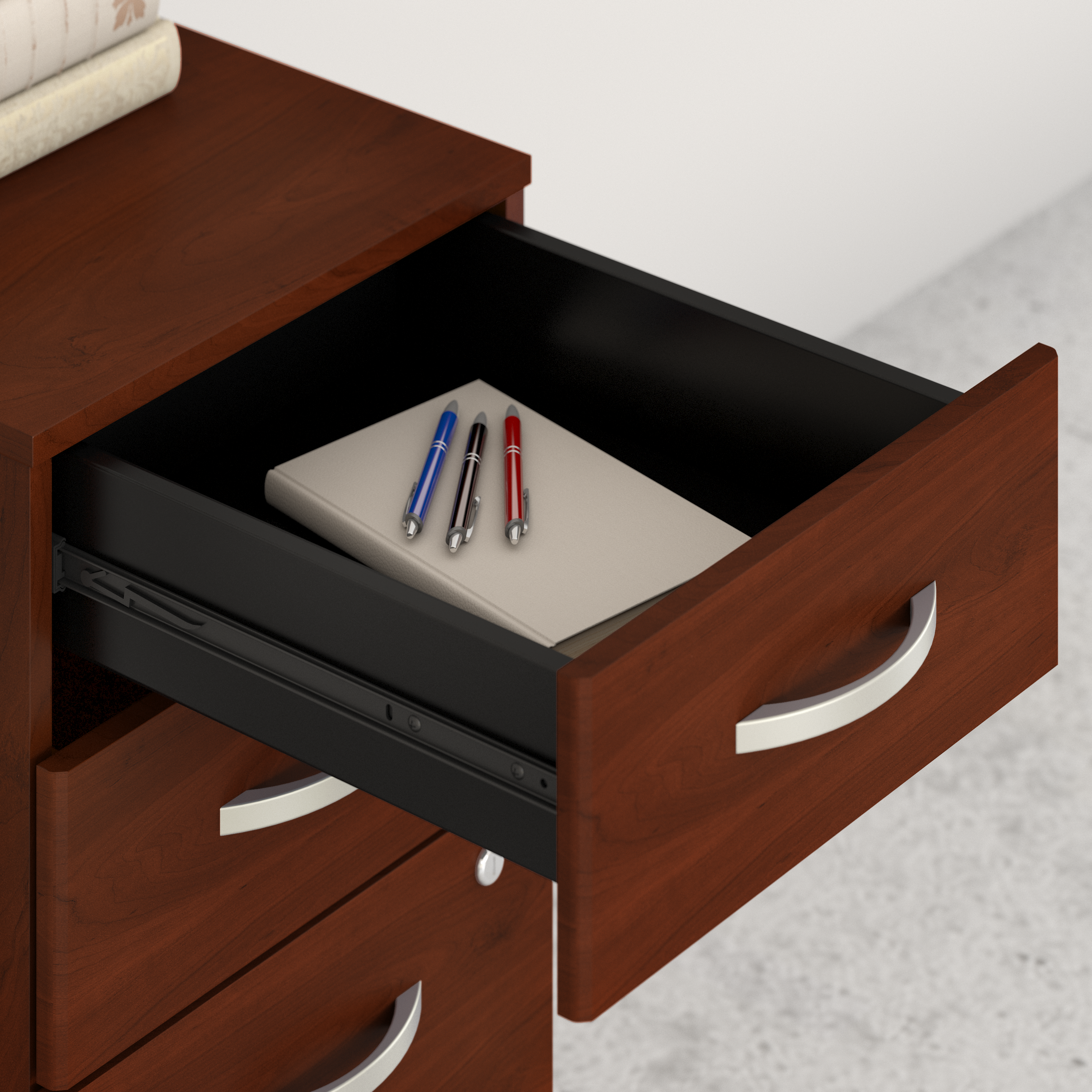 Shop Bush Business Furniture Studio C 3 Drawer Mobile File Cabinet 03 SCF216HCSU #color_hansen cherry