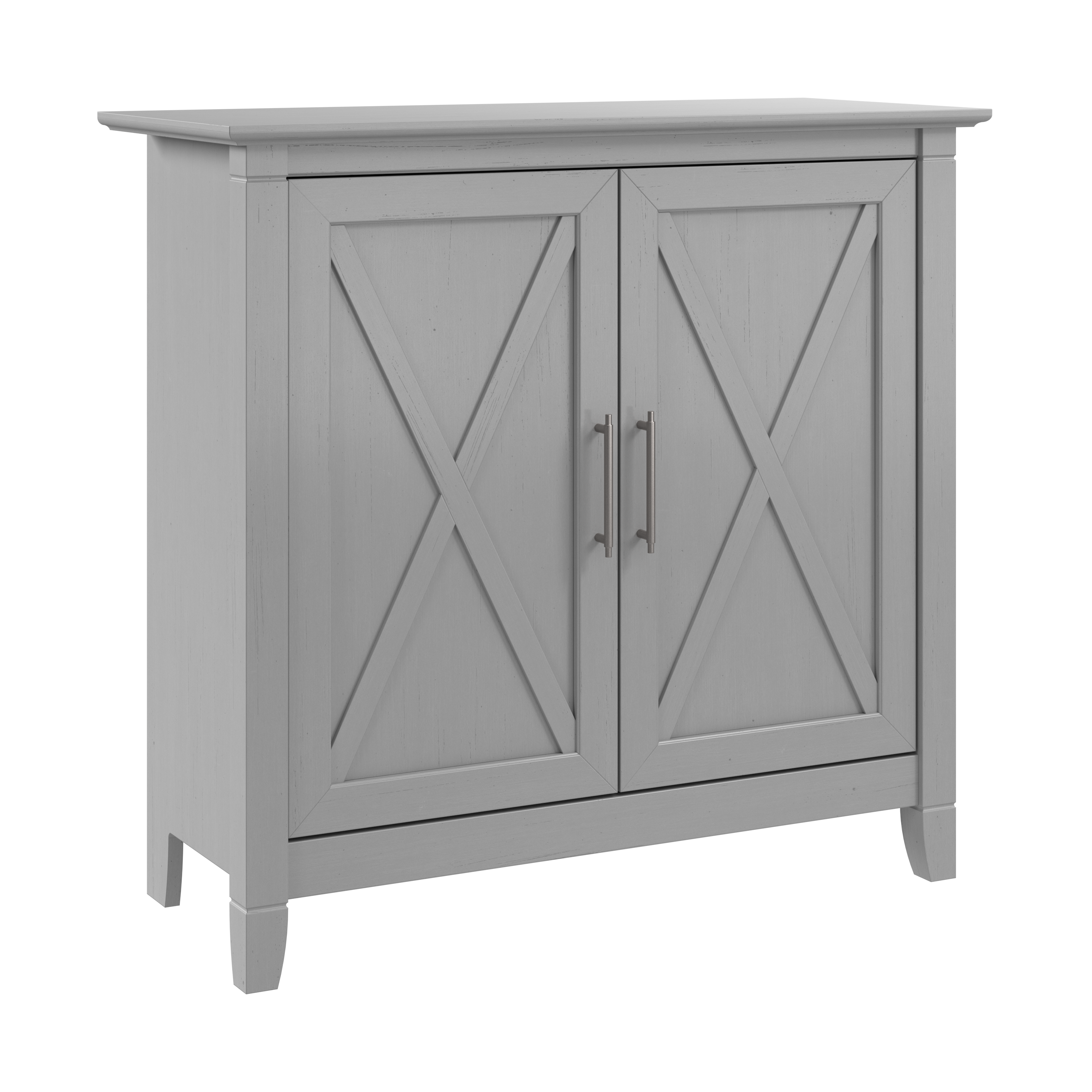 Shop Bush Furniture Key West Small Storage Cabinet with Doors and Shelves 02 KWS232CG-03 #color_cape cod gray