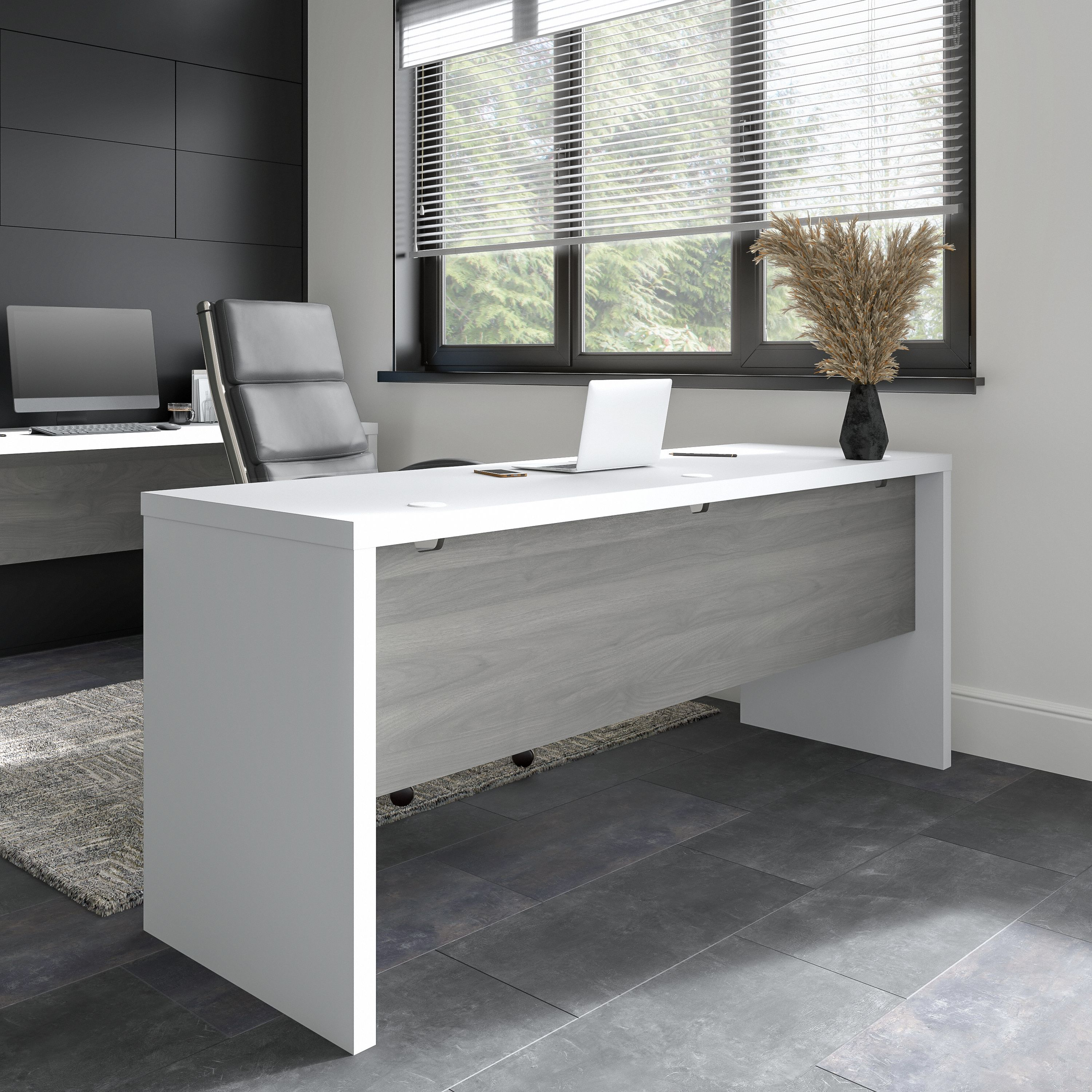 Shop Bush Business Furniture Echo 72W Computer Desk 01 KI60510-03 #color_pure white/modern gray