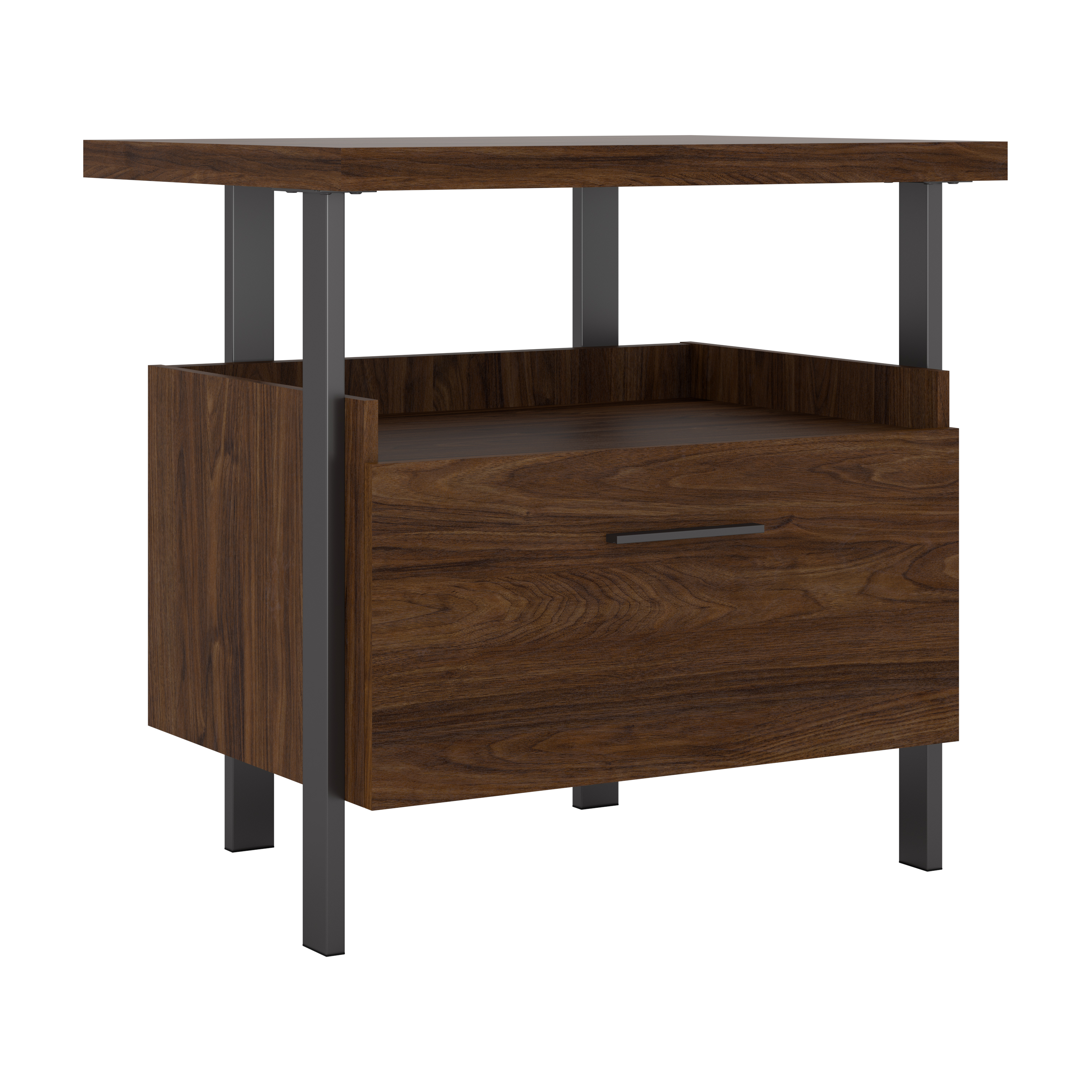 Shop Bush Furniture Architect 1 Drawer Lateral File Cabinet 02 ACF131MW-03 #color_modern walnut