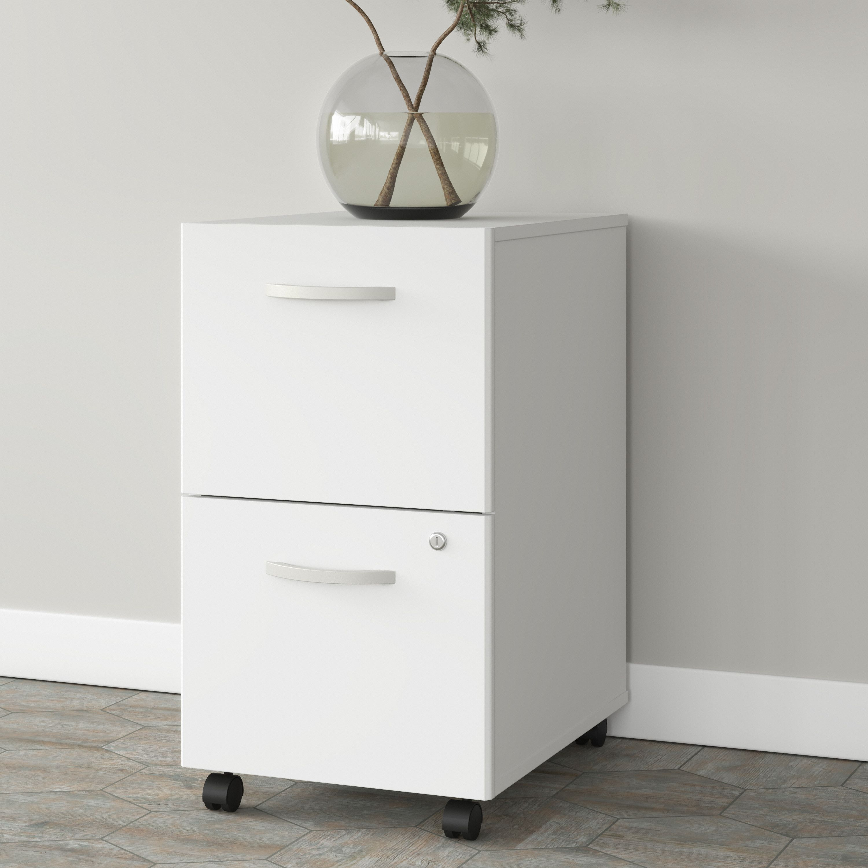 Shop Bush Business Furniture Studio A 2 Drawer Mobile File Cabinet - Assembled 01 SDF116WHSU-Z #color_white