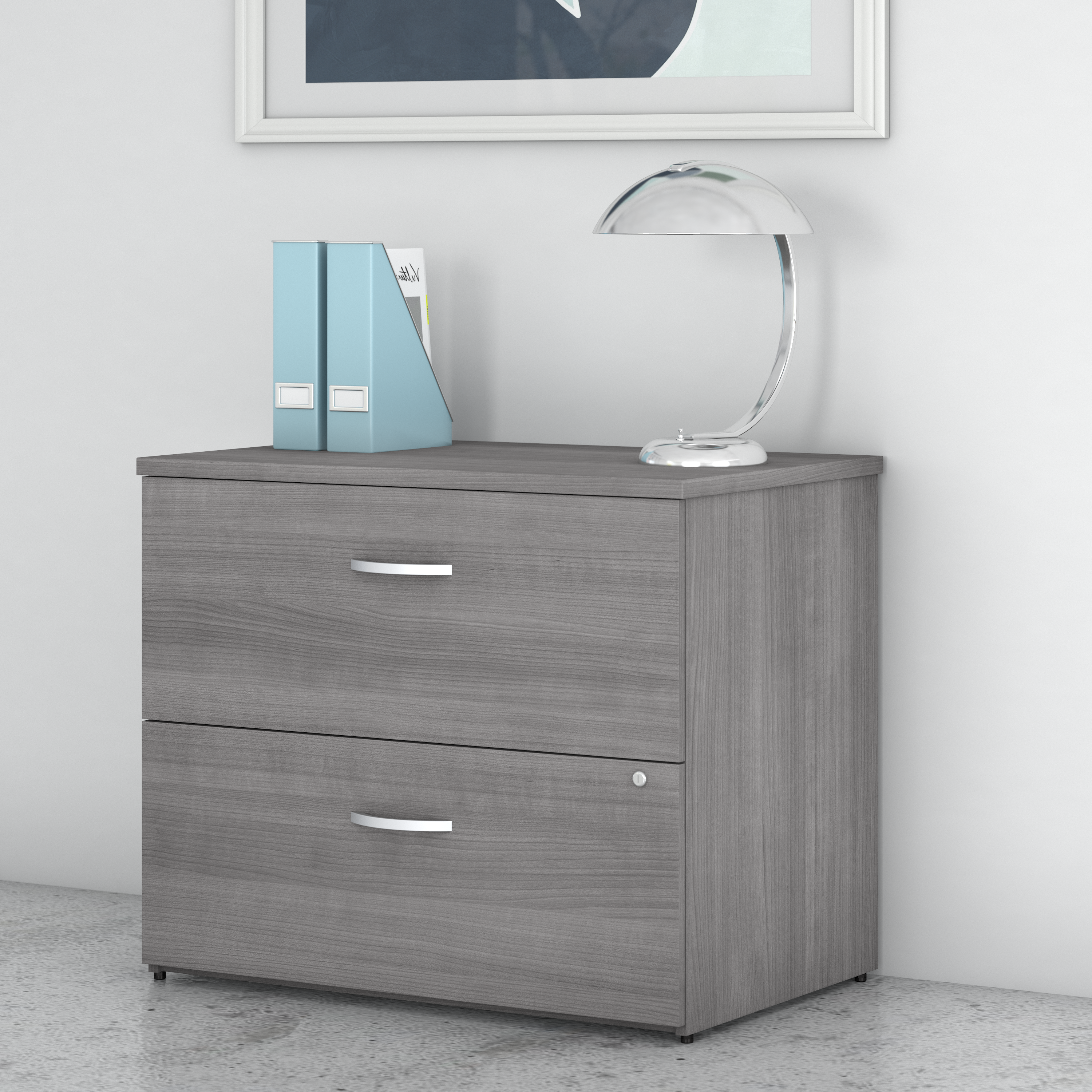 Shop Bush Business Furniture Studio C 2 Drawer Lateral File Cabinet 01 SCF136PGSU #color_platinum gray