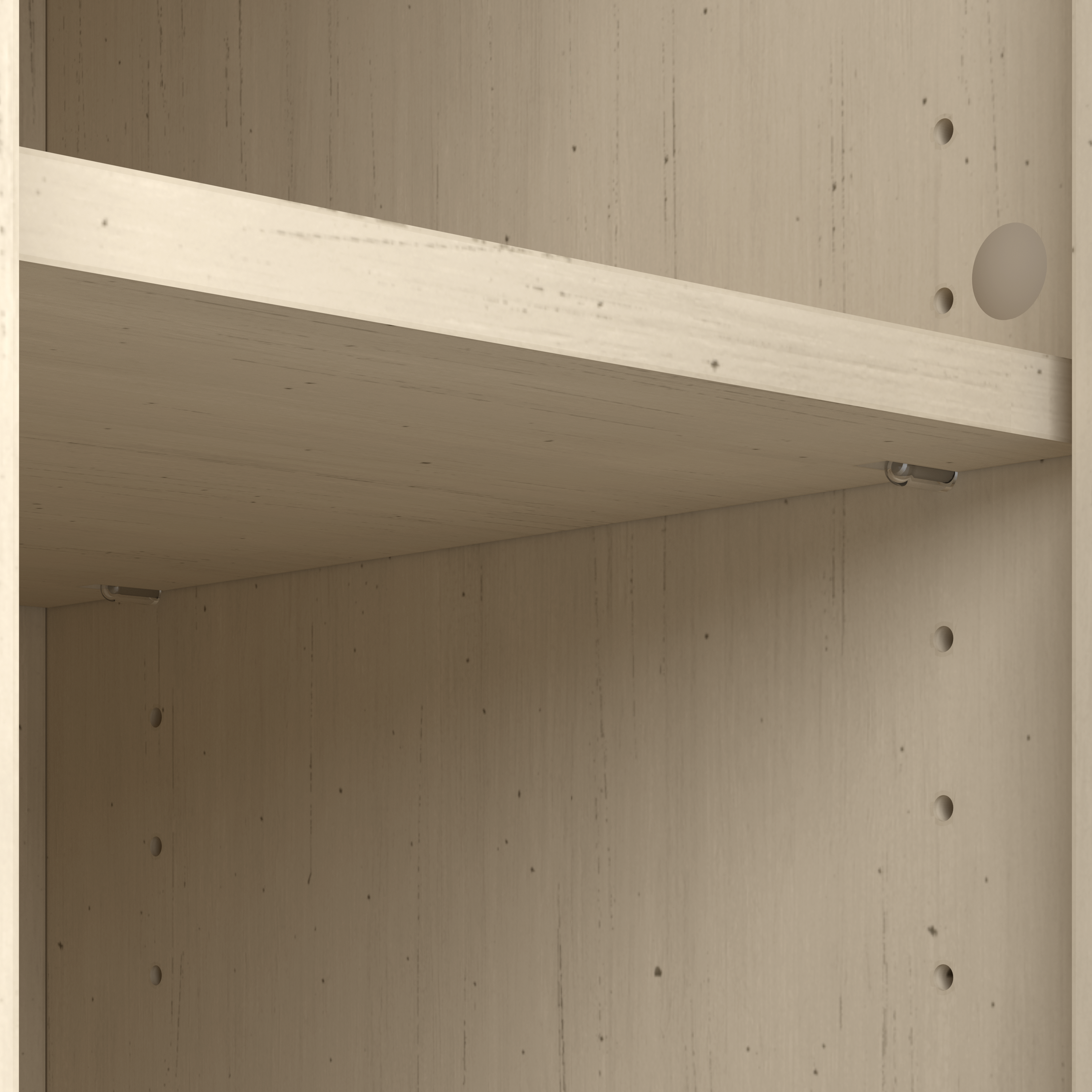 Shop Bush Furniture Salinas Tall 5 Shelf Bookcase - Set of 2 09 SAL036AW #color_antique white