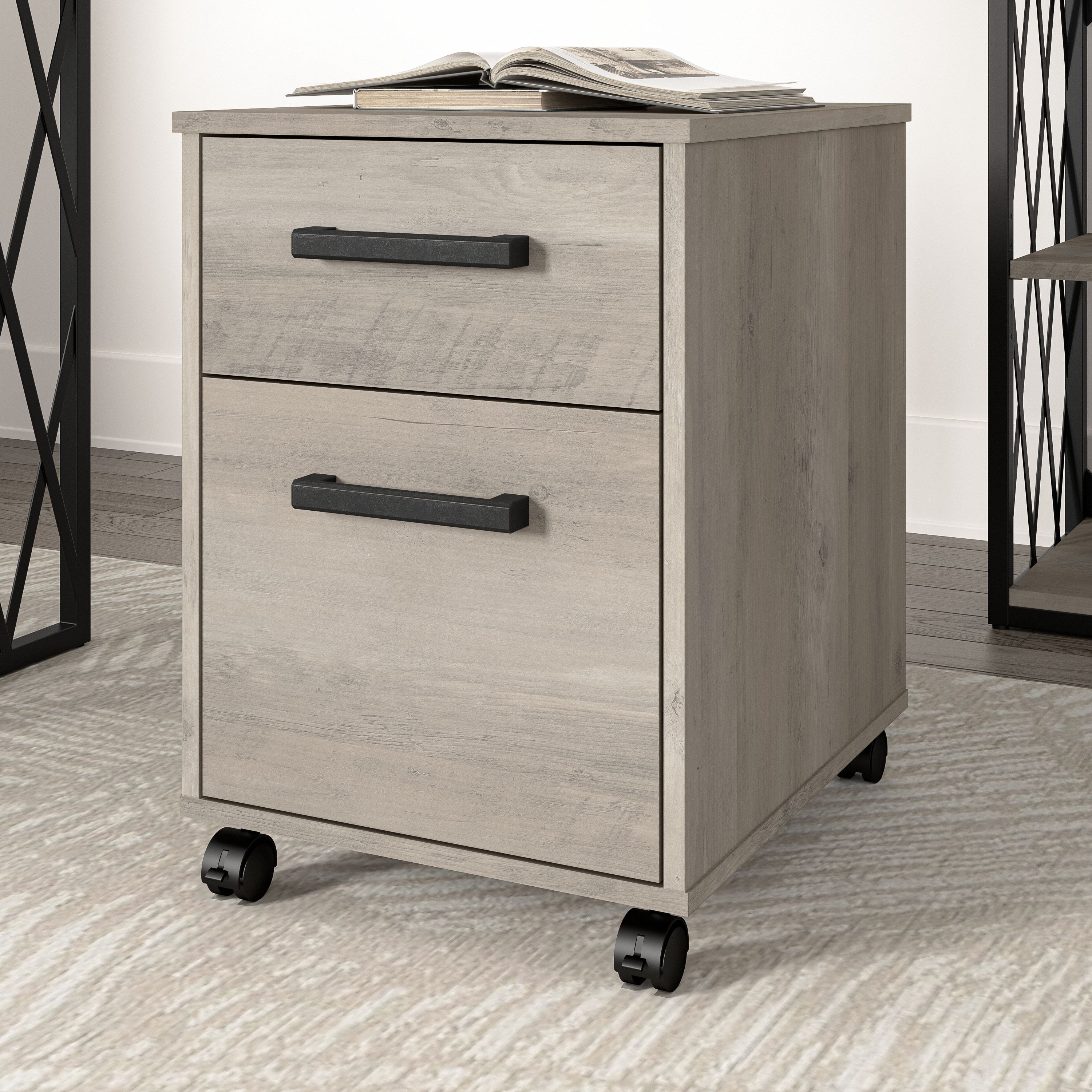 Shop Bush Furniture City Park 2 Drawer Mobile File Cabinet 01 CPF116DG-03 #color_driftwood gray