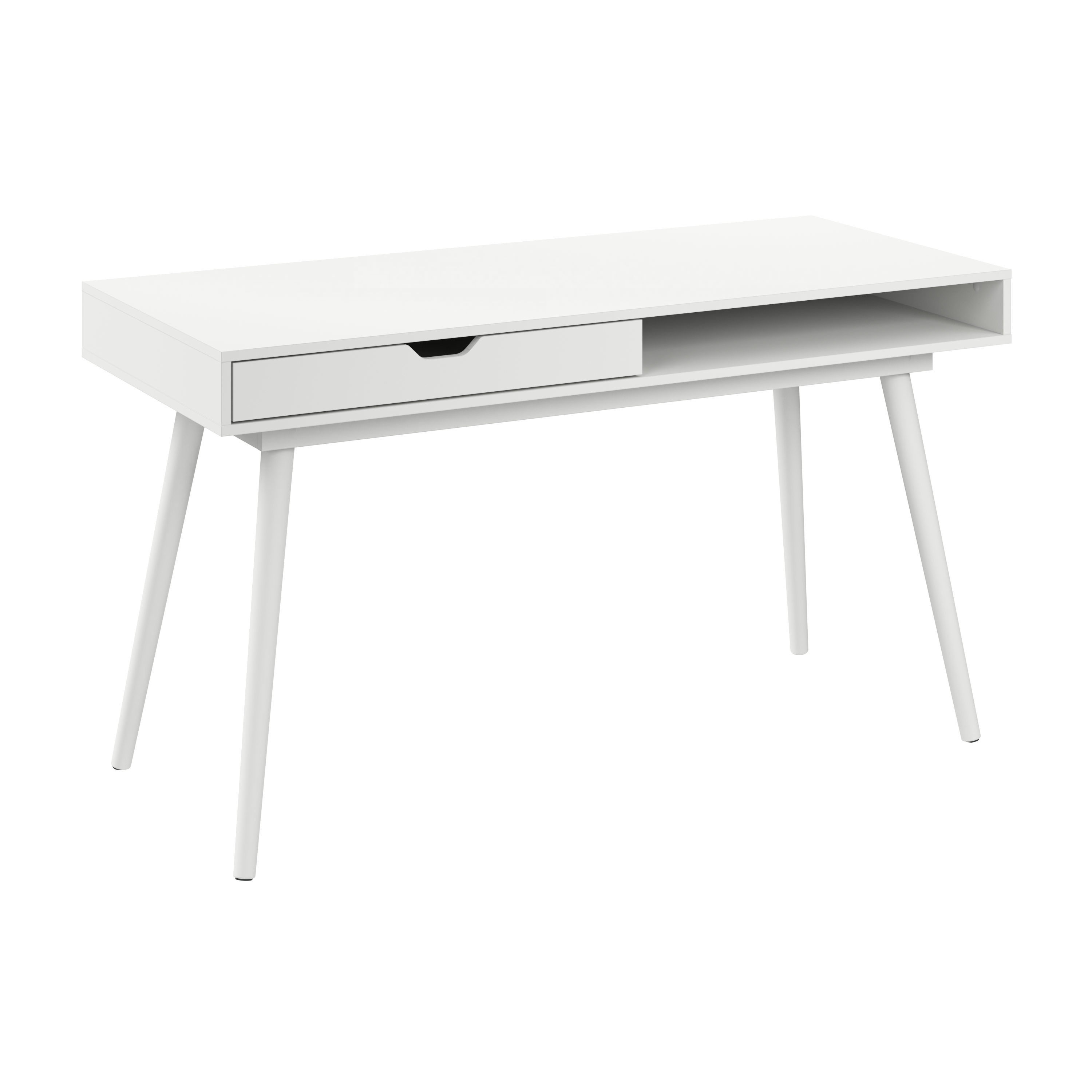 Shop Bush Furniture Nora 54W Writing Desk 02 NRD154WH-03 #color_pure white