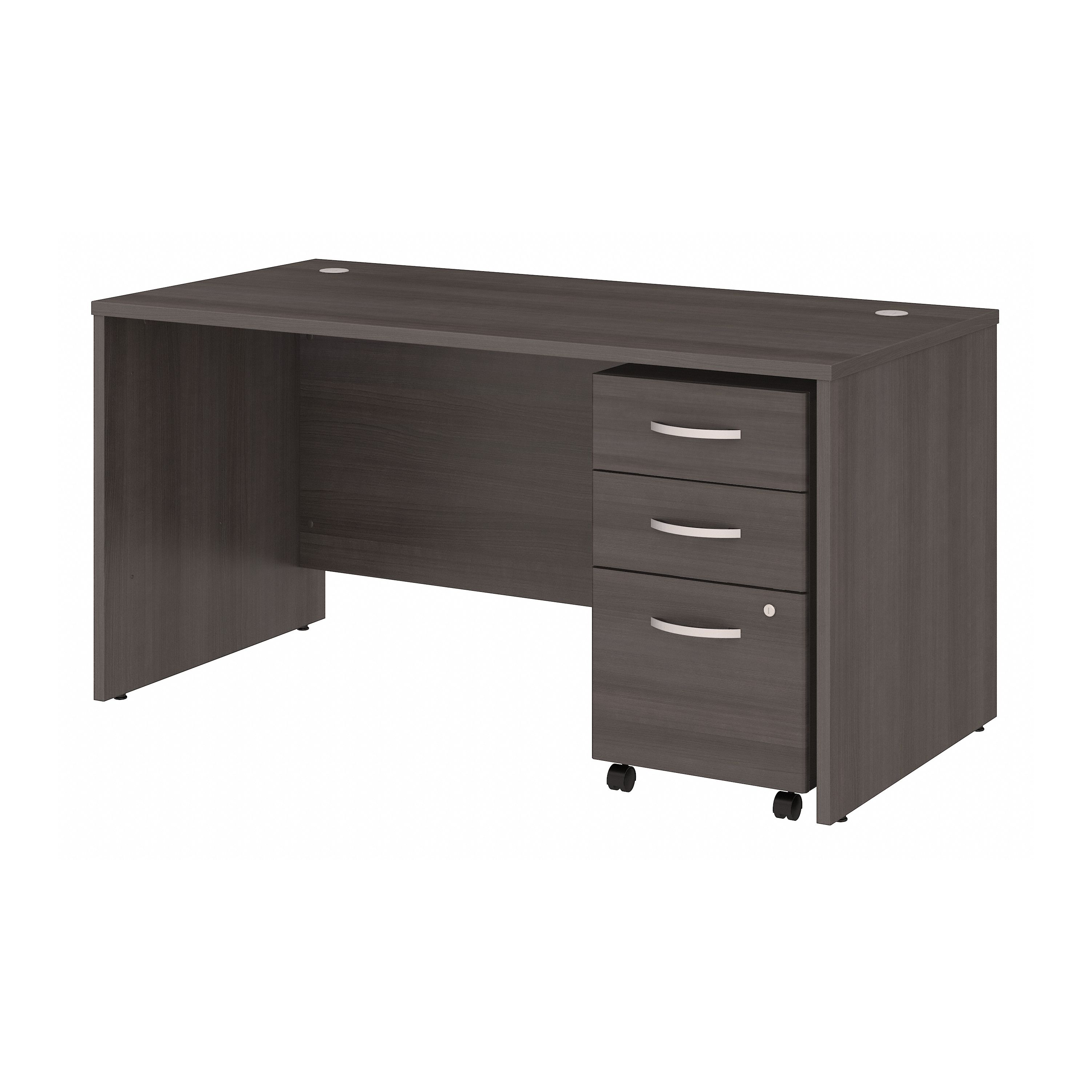 Shop Bush Business Furniture Studio C 60W x 30D Office Desk with Mobile File Cabinet 02 STC014SGSU #color_storm gray