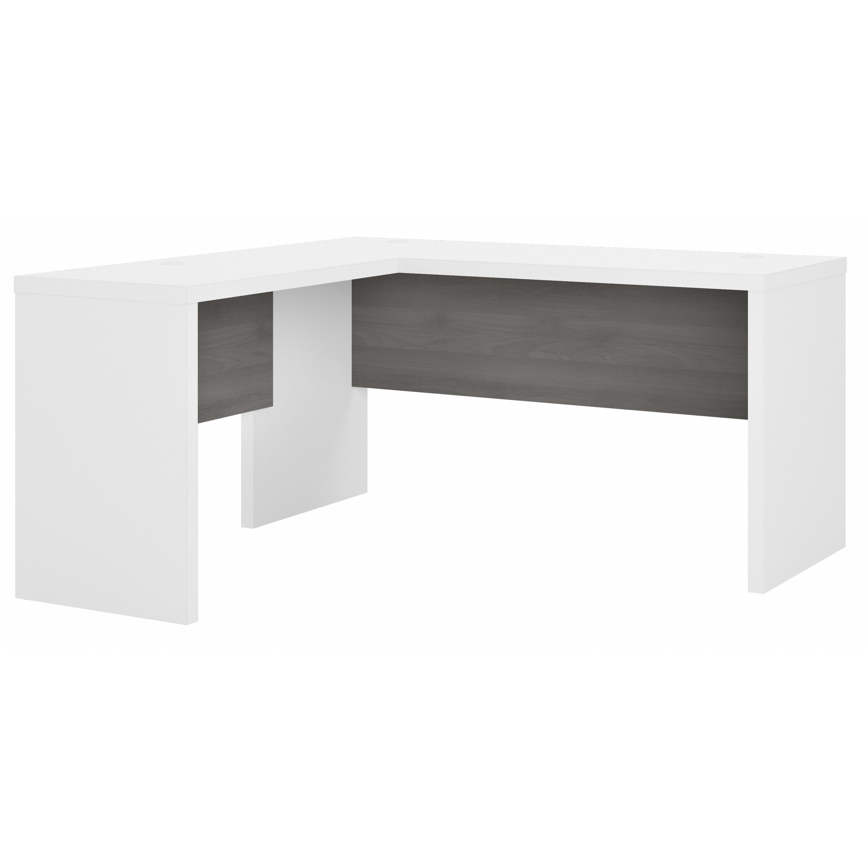 Shop Bush Business Furniture Echo L Shaped Desk 02 ECH026WHMG #color_pure white/modern gray