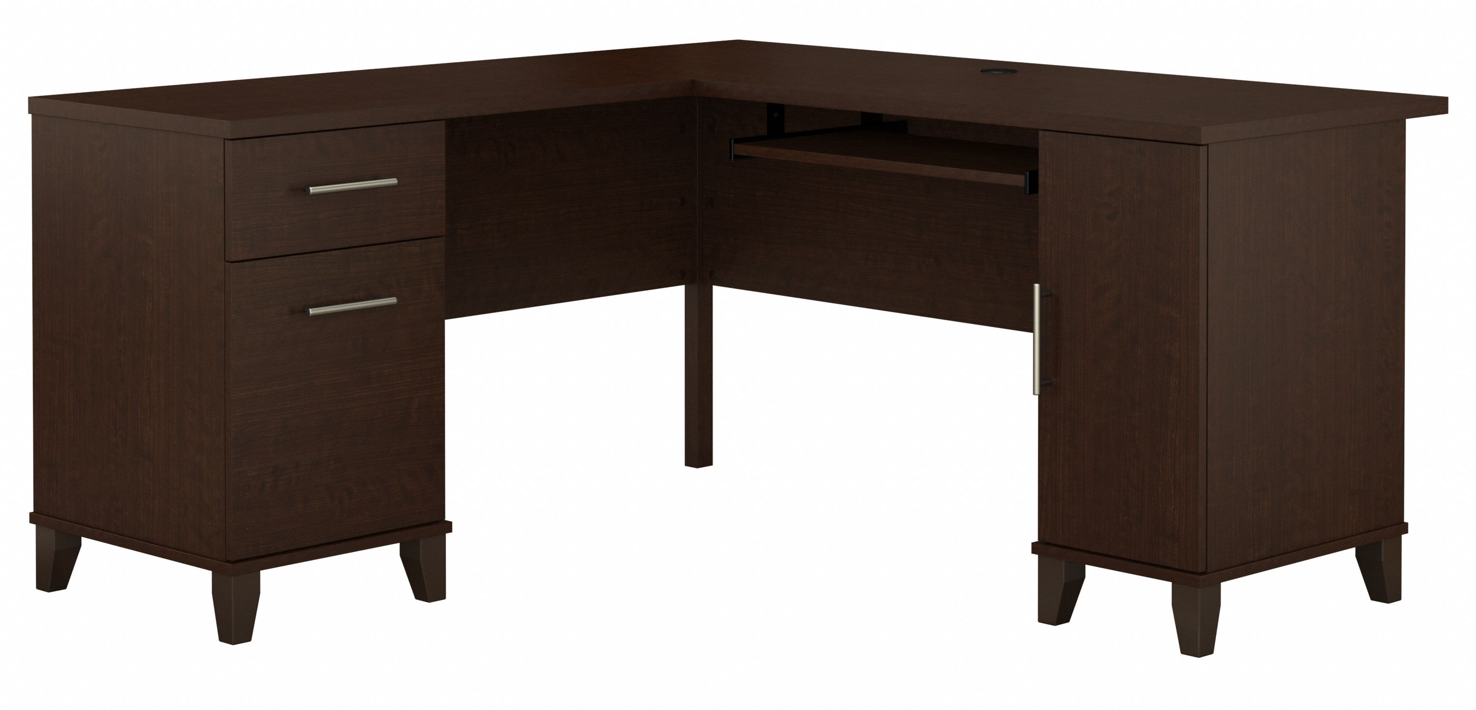 Shop Bush Furniture Somerset 60W L Shaped Desk with Storage 02 WC81830K #color_mocha cherry