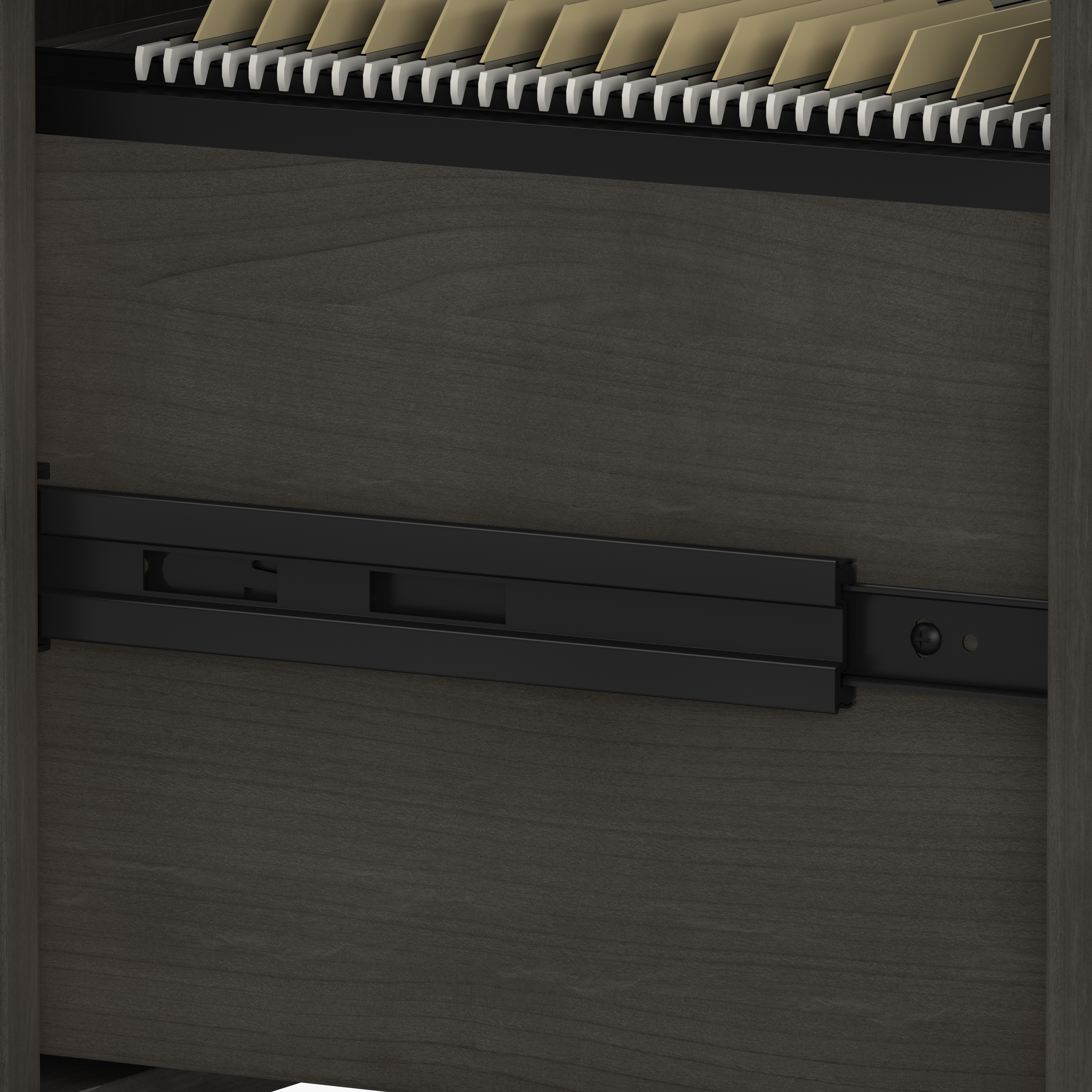 Shop Bush Business Furniture Echo 3 Drawer Mobile File Cabinet 04 KI60301-03 #color_charcoal maple