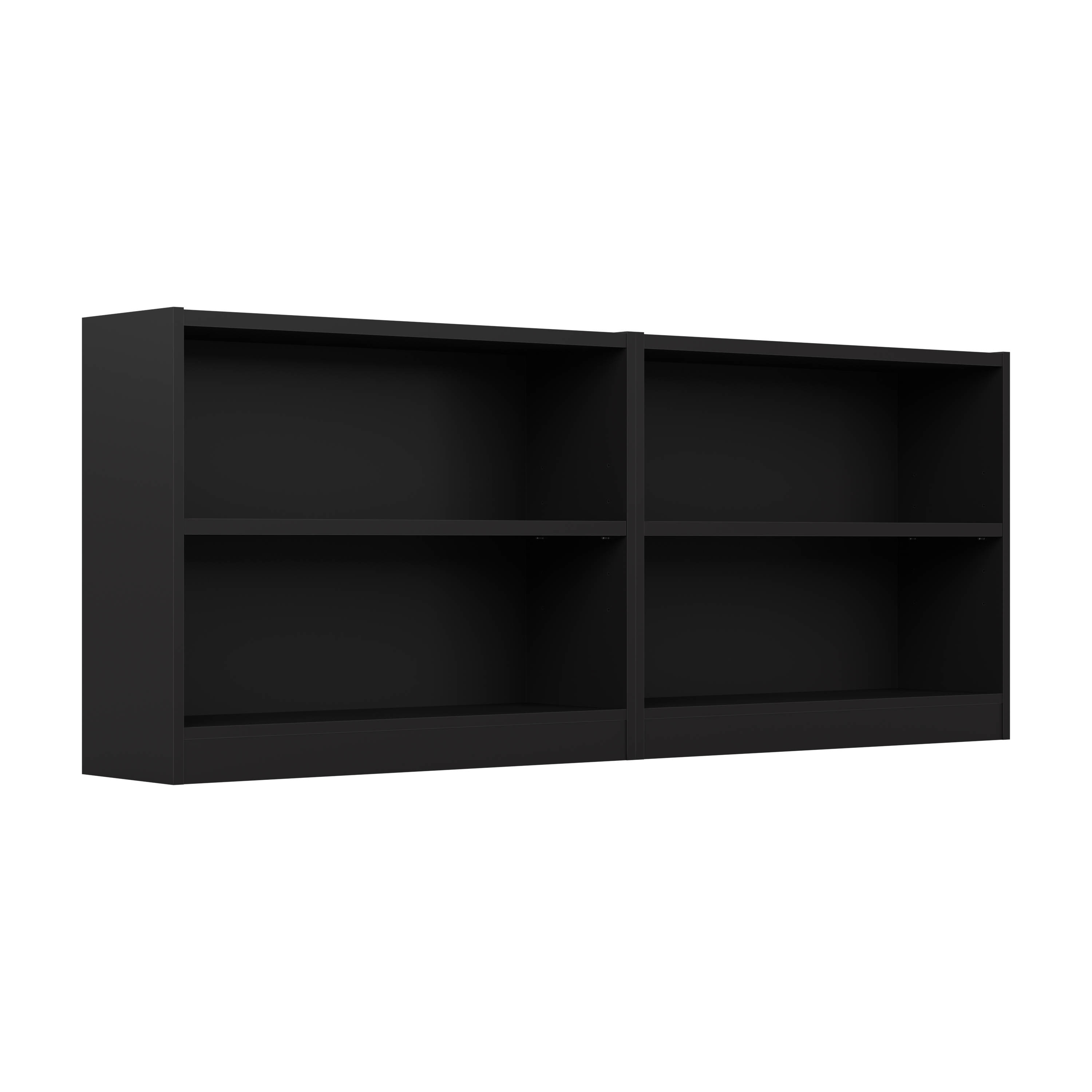 Shop Bush Furniture Universal Small 2 Shelf Bookcase - Set of 2 02 UB001BL #color_black