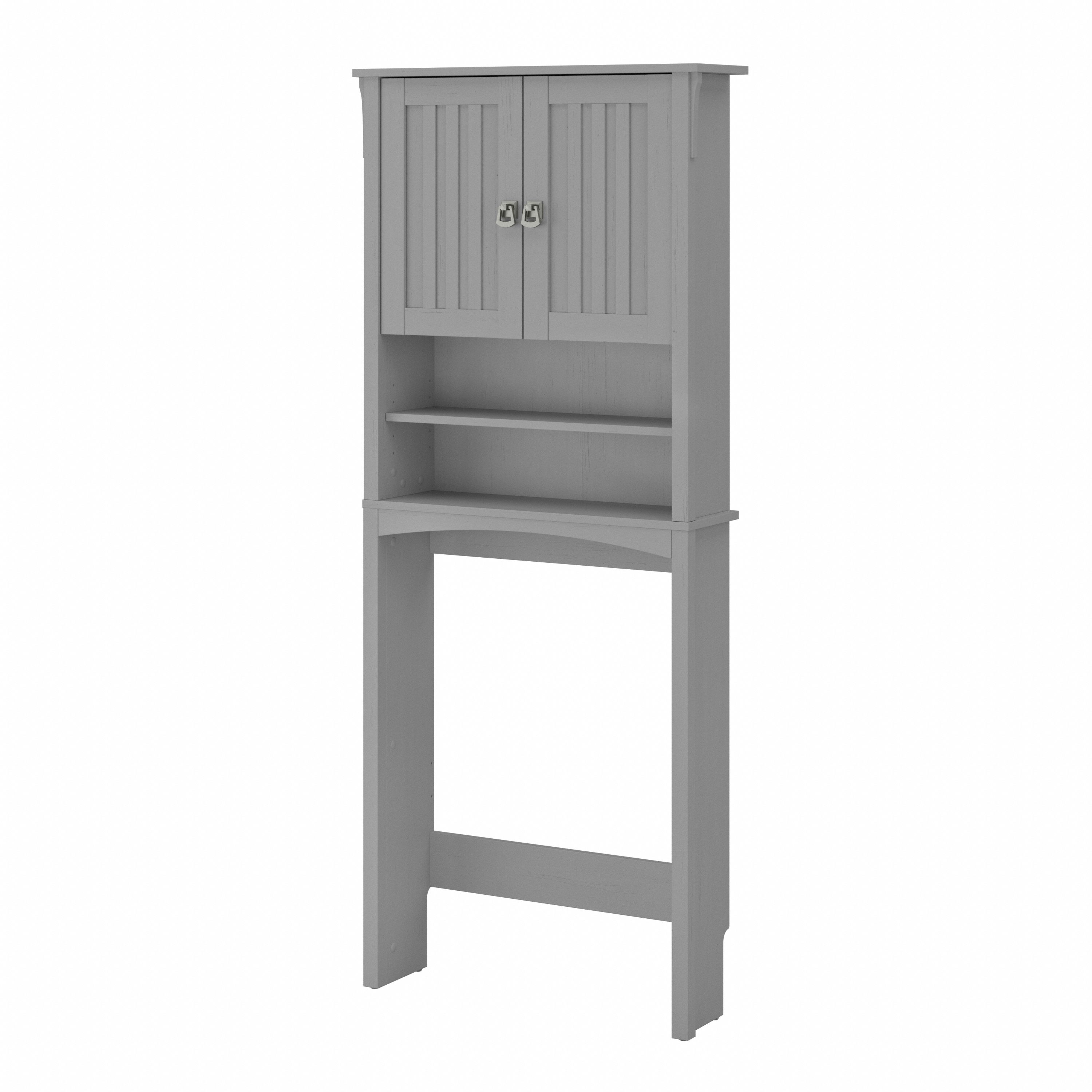 Shop Bush Furniture Salinas Over The Toilet Storage Cabinet 02 SAS268CG-03 #color_cape cod gray