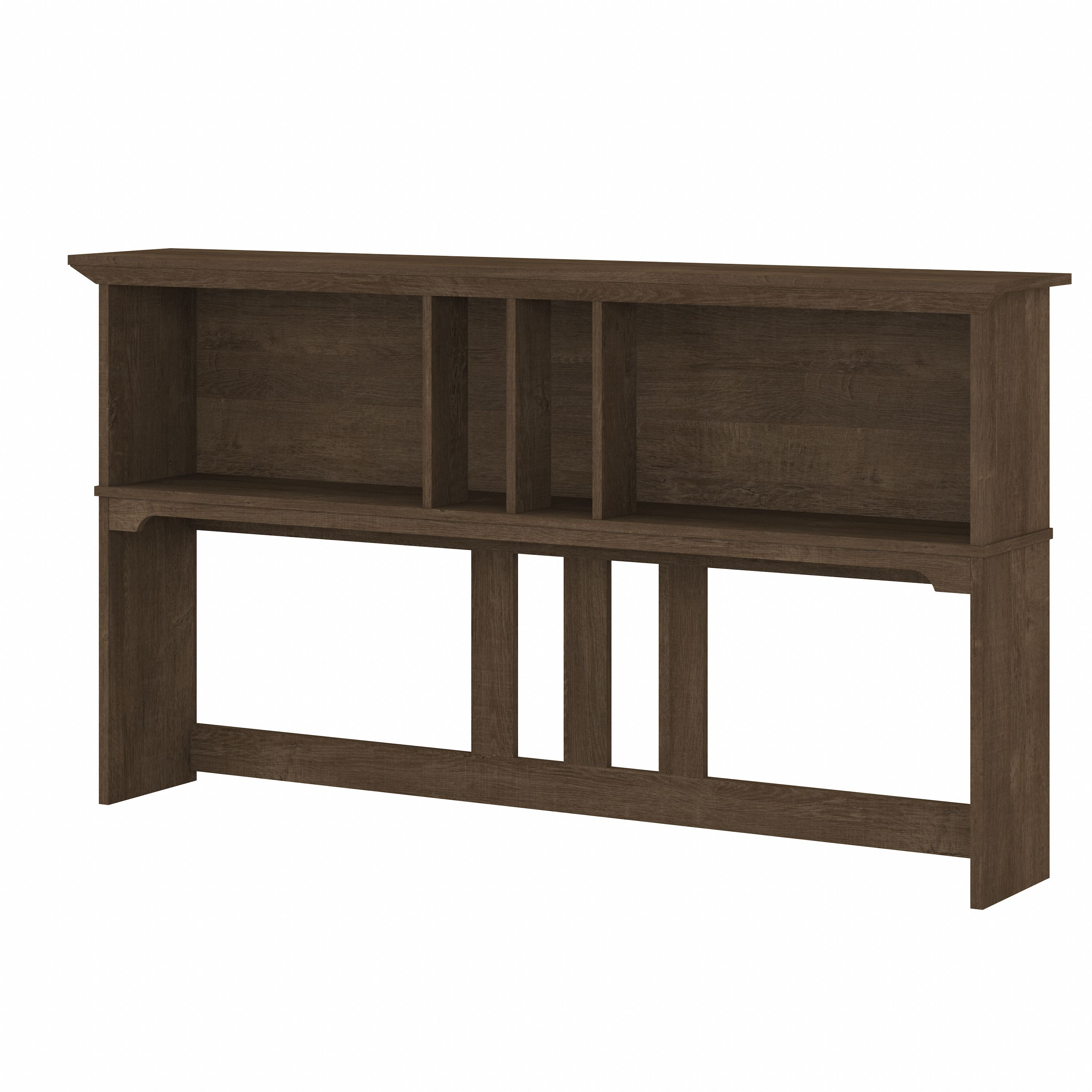 Shop Bush Furniture Salinas 60W Hutch for L Shaped Desk 02 SAH160ABR-03 #color_ash brown