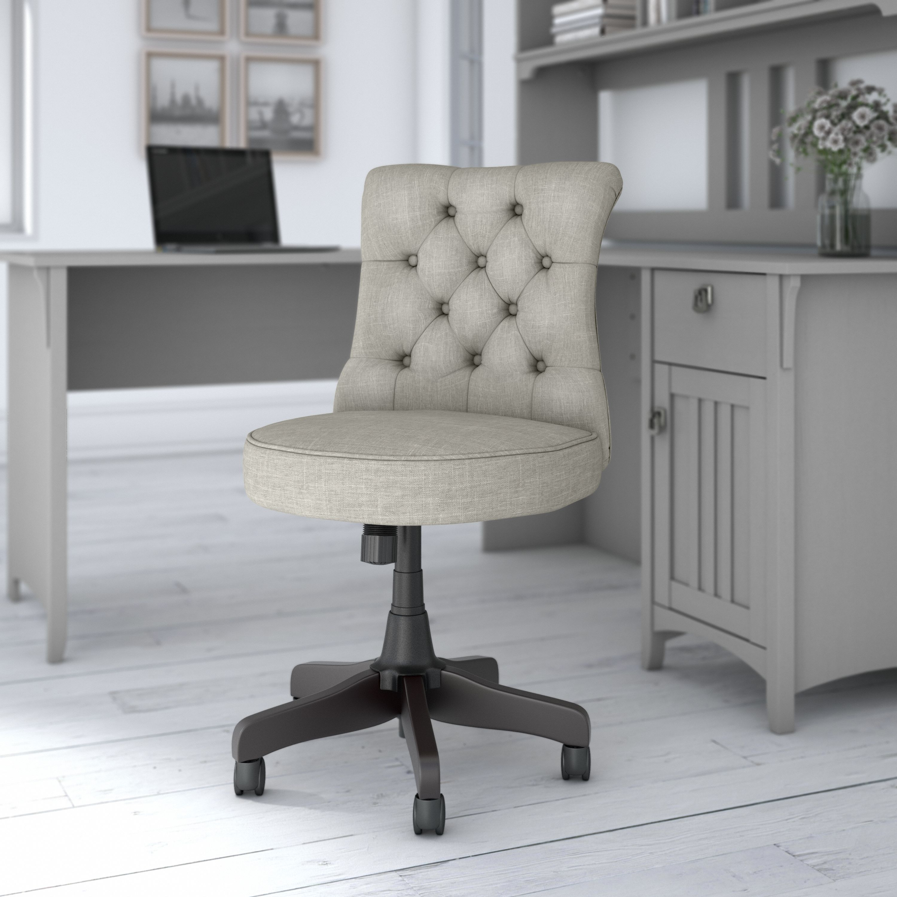 Shop Bush Business Furniture Arden Lane Mid Back Tufted Office Chair 01 CH2301LGF-03 #color_light gray