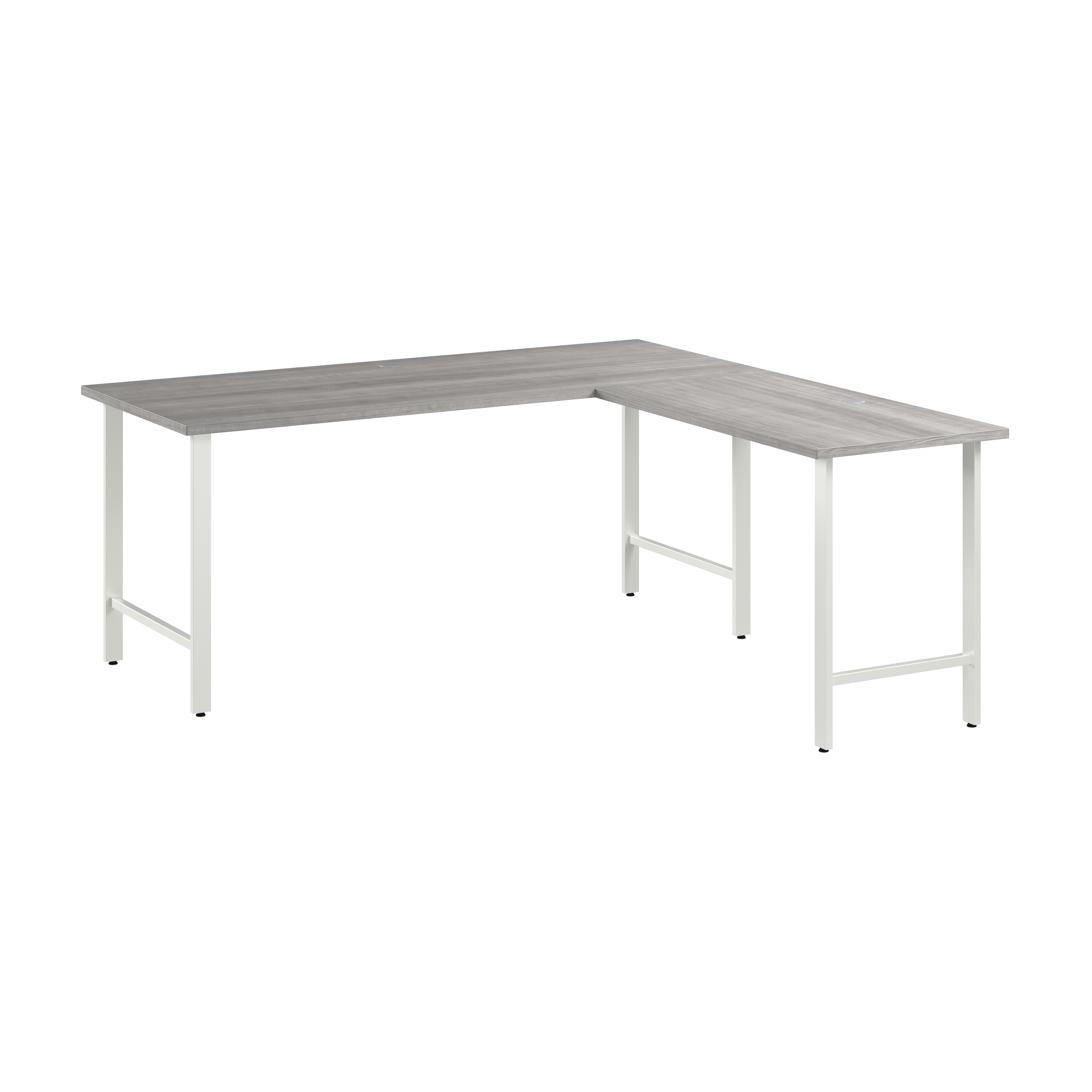 Shop Bush Business Furniture Hustle 72W x 30D L Shaped Computer Desk with Metal Legs 02 HUS001PG #color_platinum gray