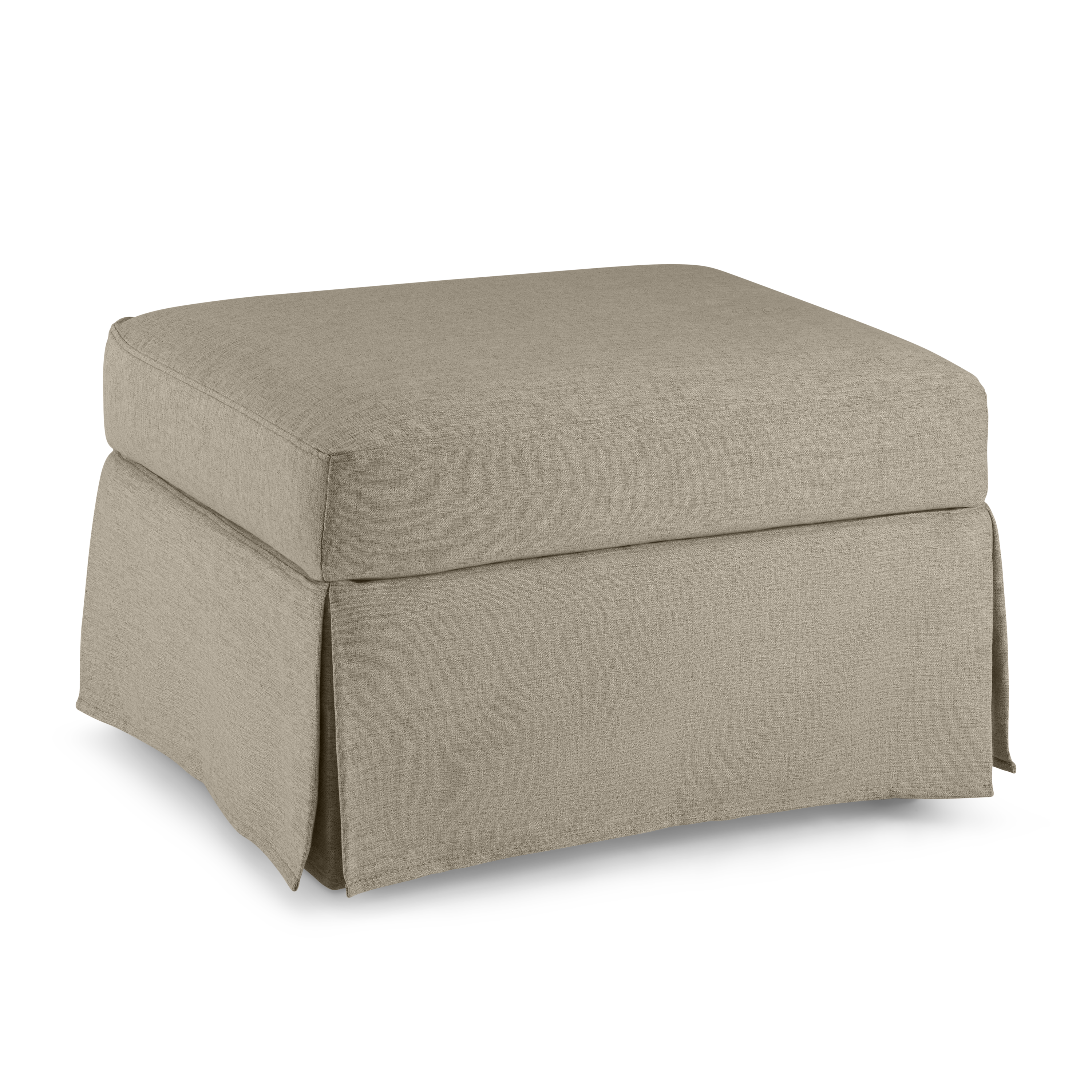 Shop Bush Home Harper Storage Ottoman with Tray and Slipcover HAR012SDB 1 #color_sand basketweave fabric
