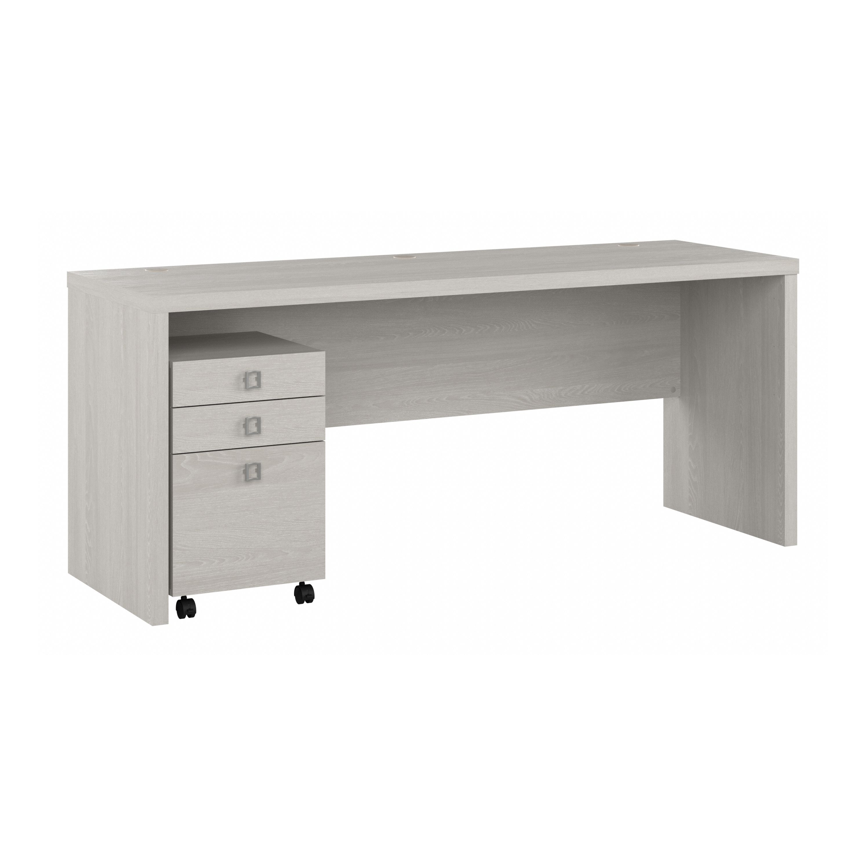 Shop Bush Business Furniture Echo 72W Computer Desk with 3 Drawer Mobile File Cabinet 02 ECH047GS #color_gray sand