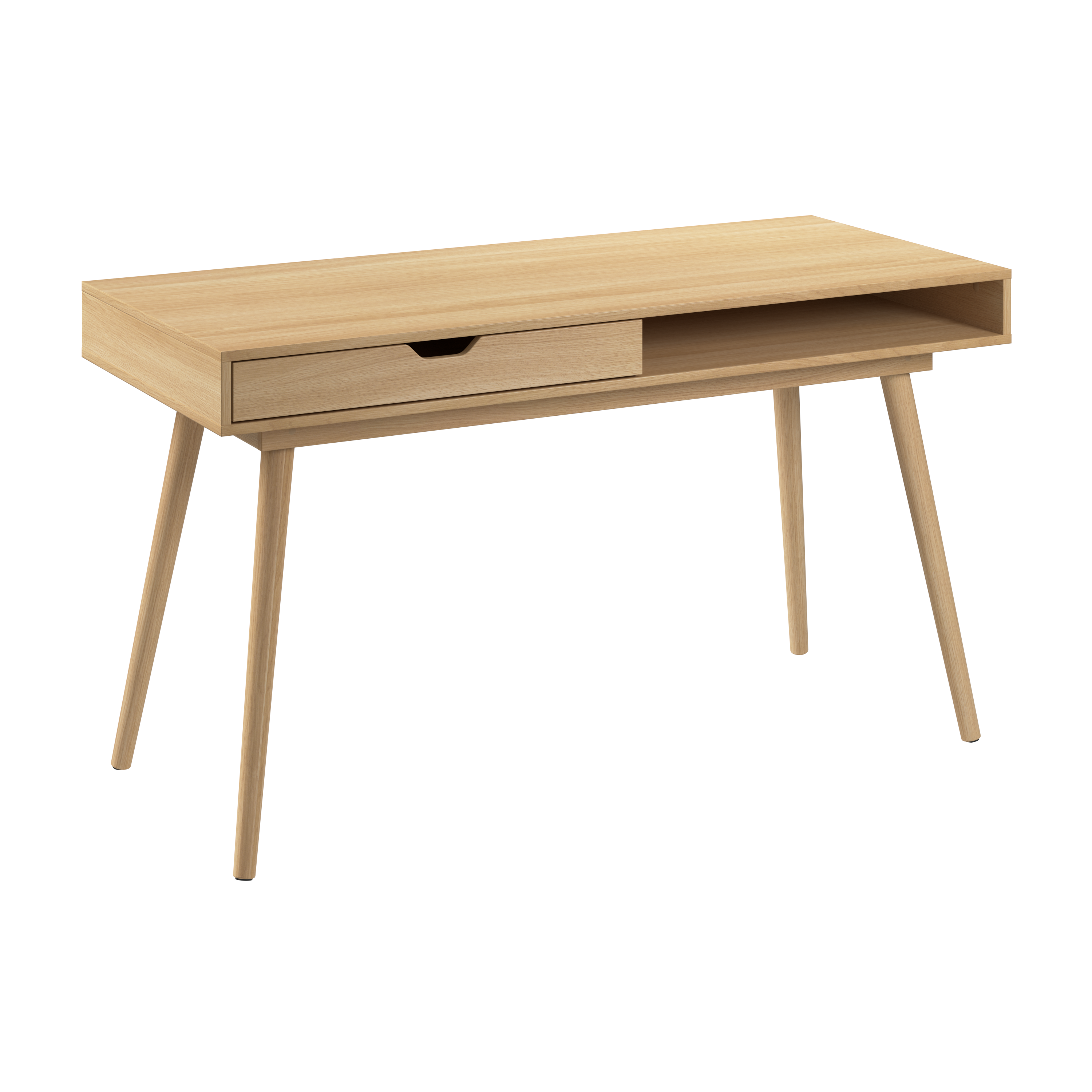 Shop Bush Furniture Nora 54W Writing Desk 02 NRD154NO-03 #color_natural oak