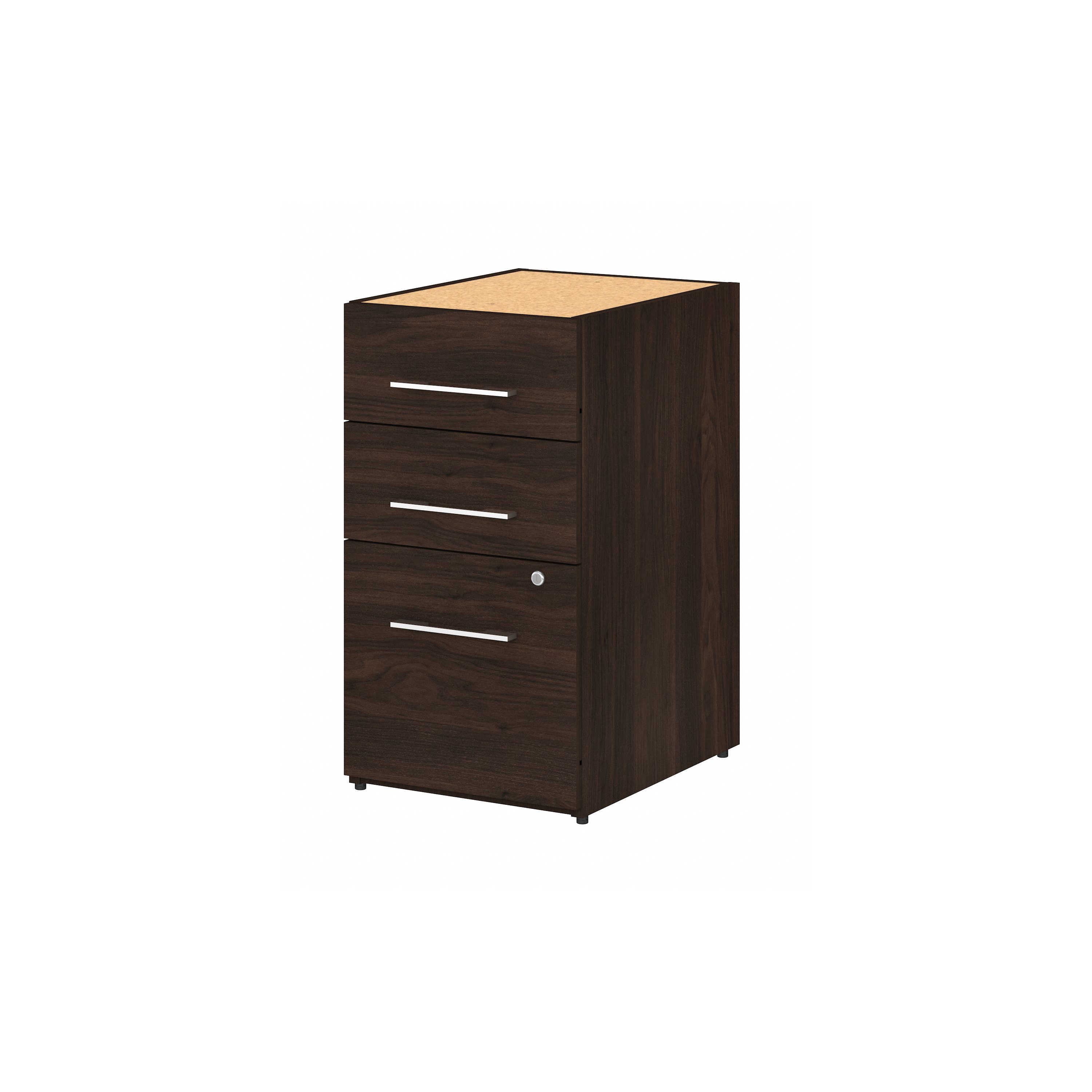 Shop Bush Business Furniture Office 500 16W 3 Drawer File Cabinet - Assembled 02 OFF116BWSU #color_black walnut