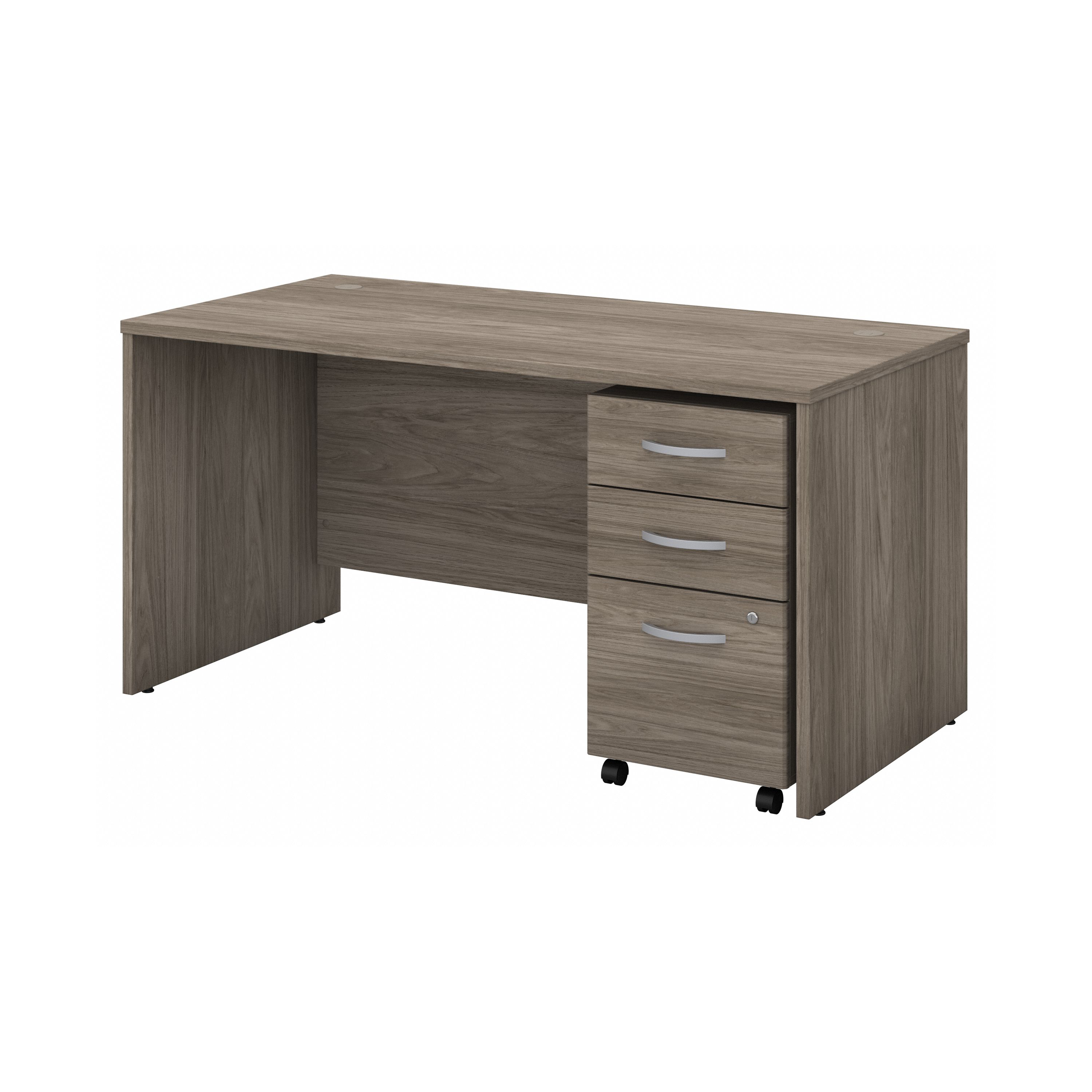 Shop Bush Business Furniture Studio C 60W x 30D Office Desk with Mobile File Cabinet 02 STC014MHSU #color_modern hickory