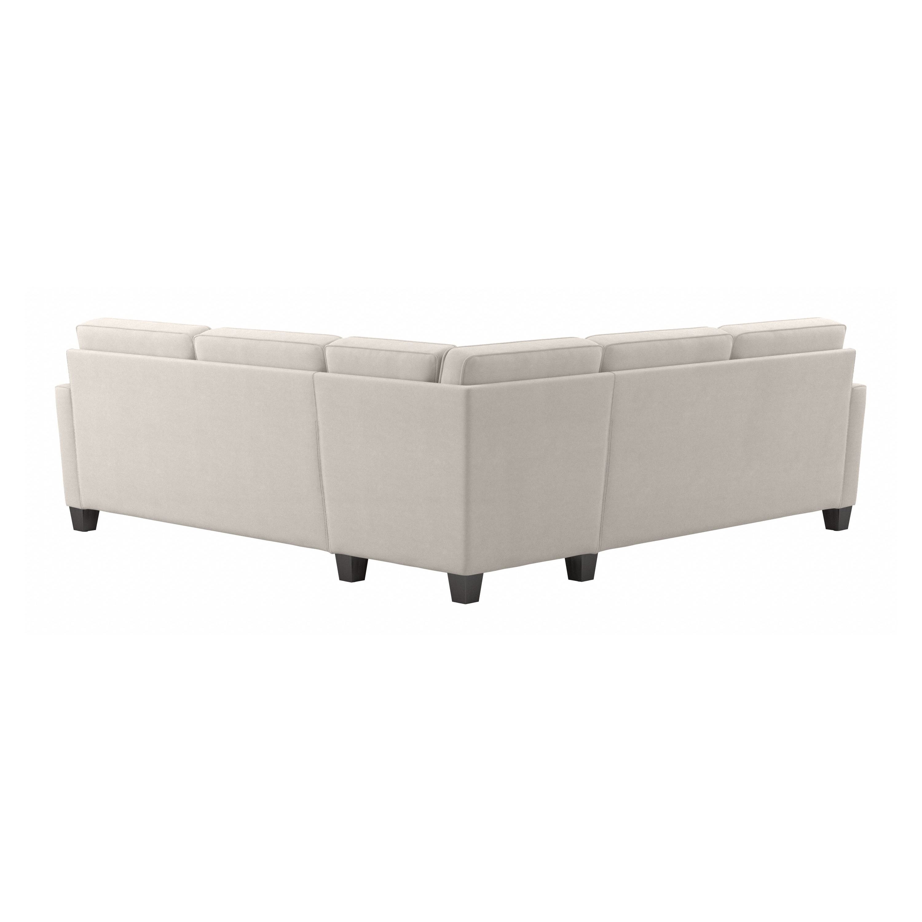 Shop Bush Furniture Flare 99W L Shaped Sectional Couch 11 FLY98SLBM-03K #color_light beige microsuede fabric