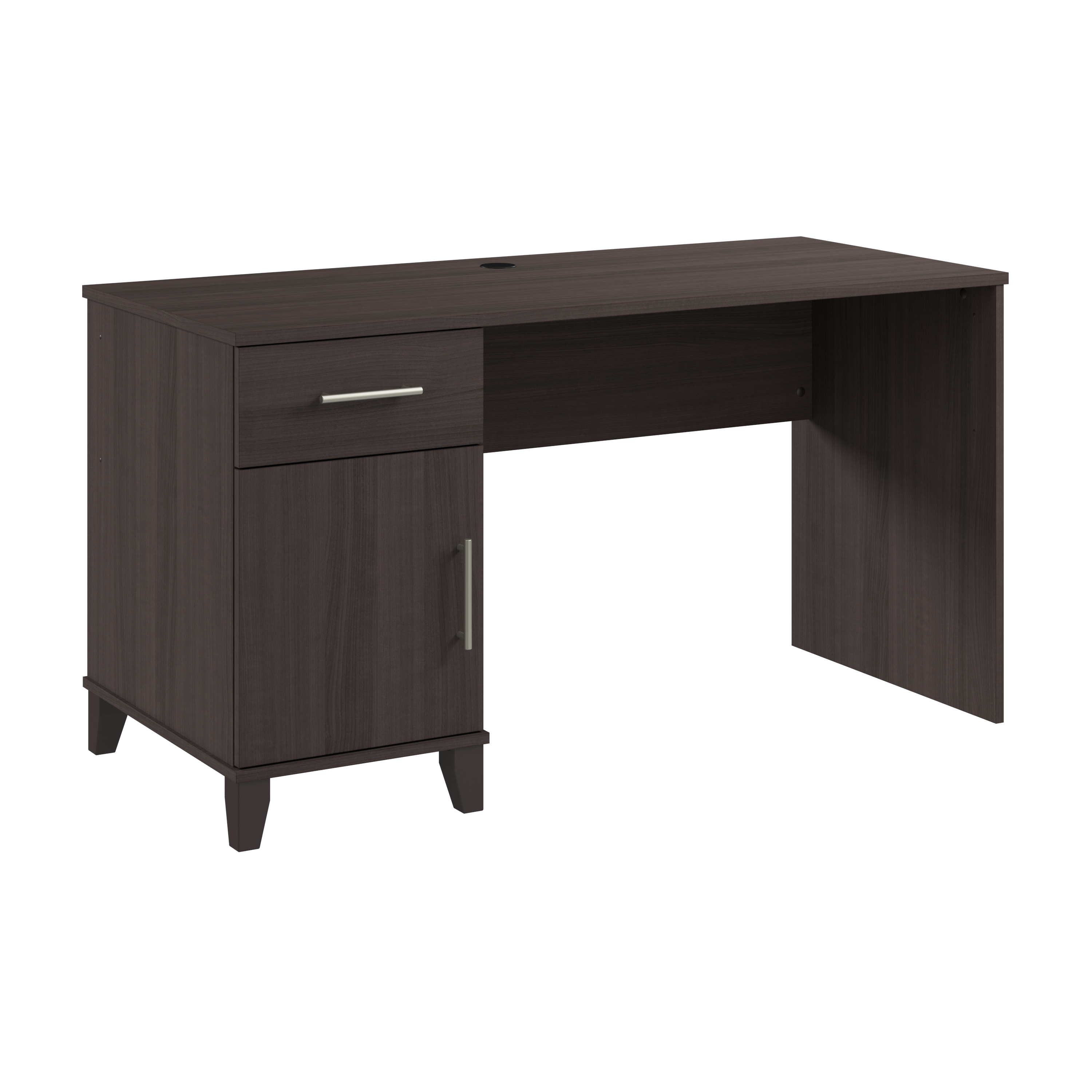 Shop Bush Furniture Somerset 54W Office Desk with Drawer and Storage Cabinet 02 WC81554 #color_storm gray