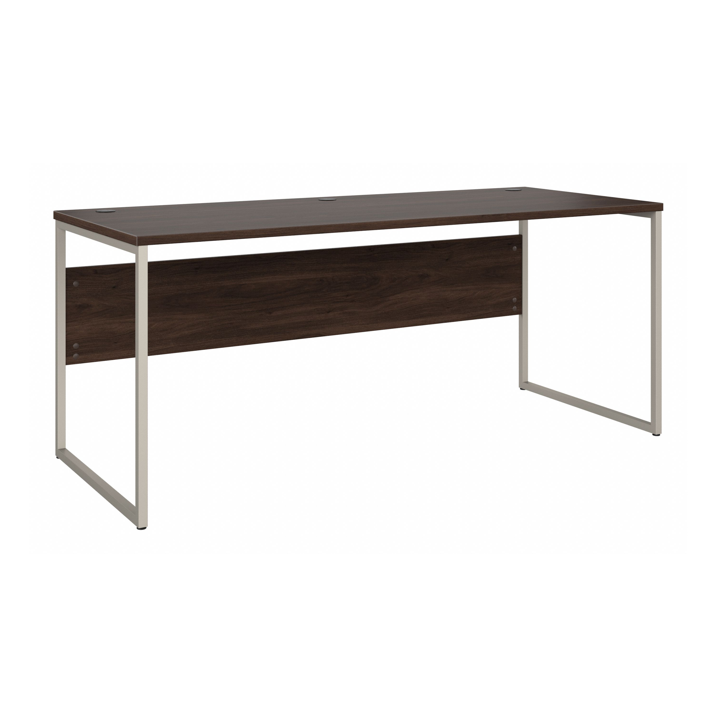 Shop Bush Business Furniture Hybrid 72W x 30D Computer Table Desk with Metal Legs 02 HYD373BW #color_black walnut