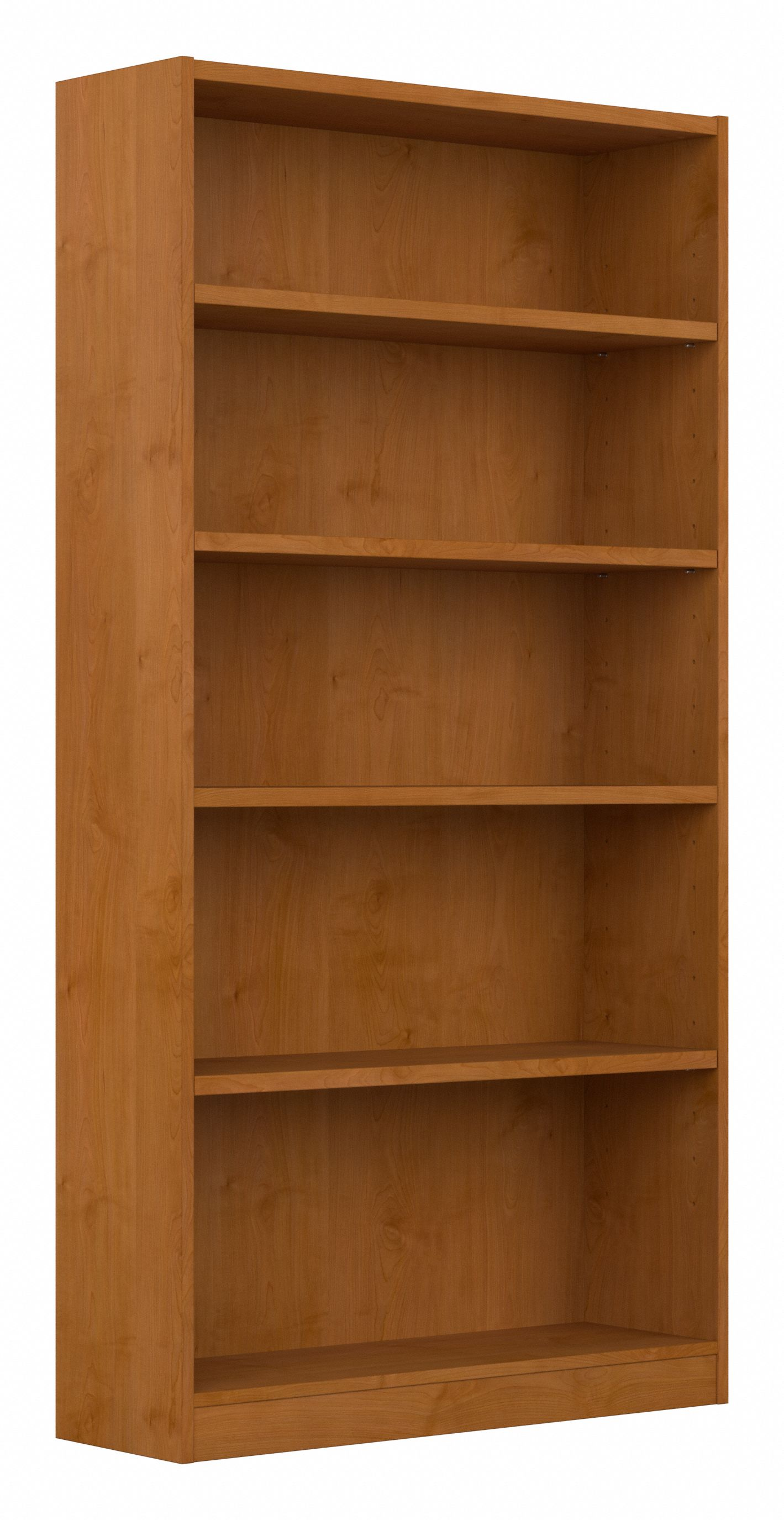 Shop Bush Furniture Universal Tall 5 Shelf Bookcase 02 WL12467 #color_natural cherry