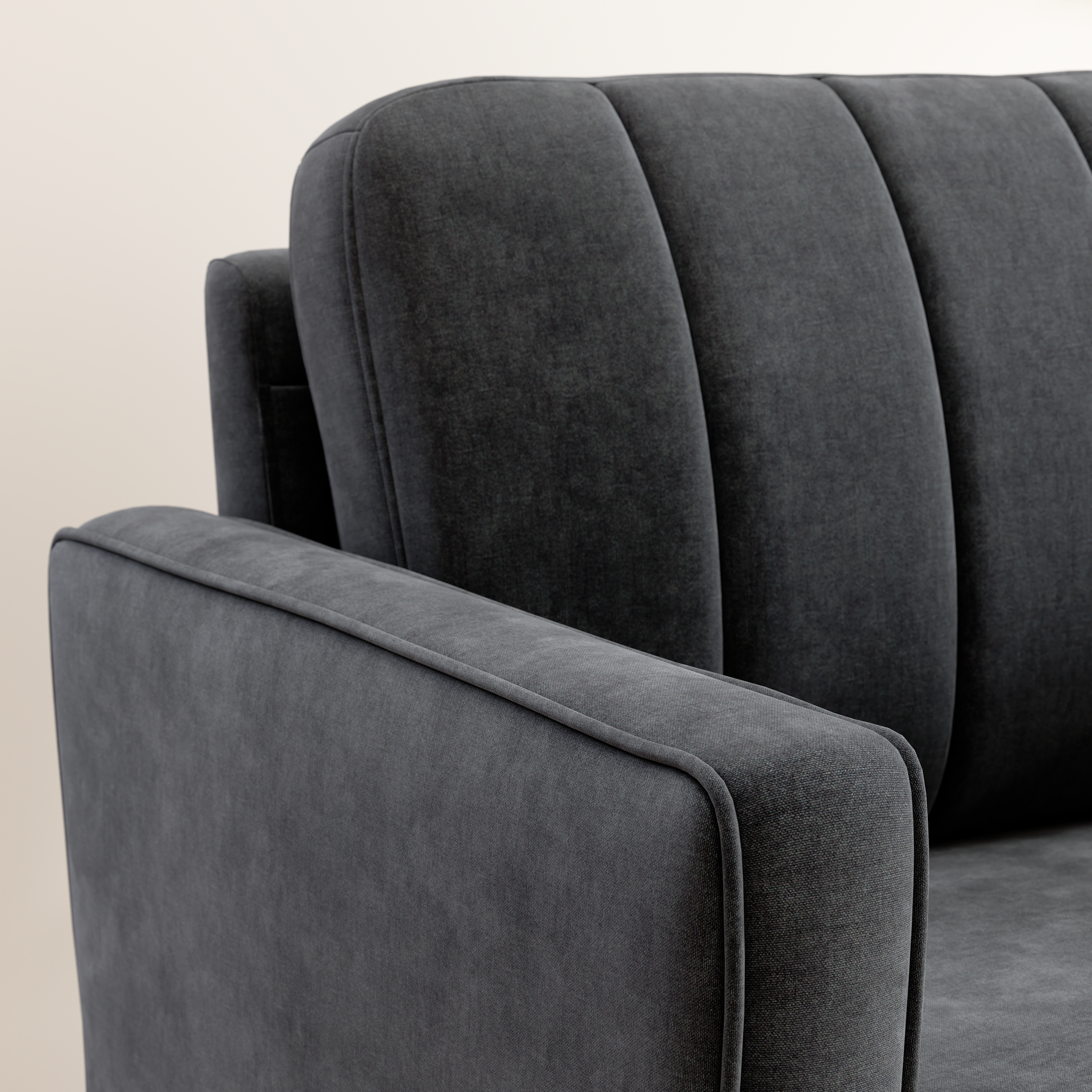 Shop Bush Home Max 32W Accent Chair MXK132IGC-03 4 #color_iron gray chenille fabric