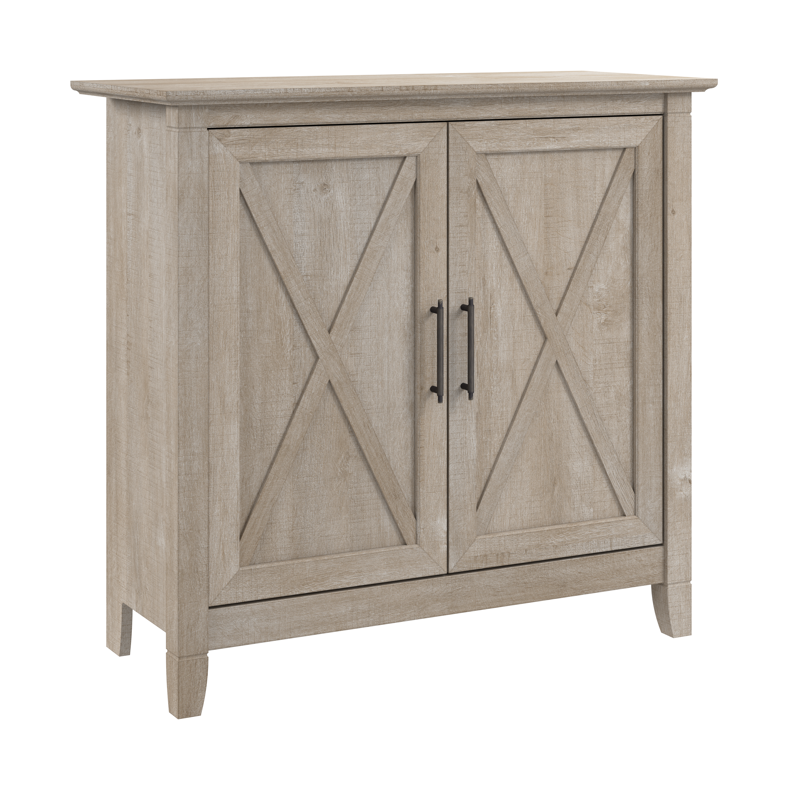 Shop Bush Furniture Key West Small Storage Cabinet with Doors and Shelves 02 KWS232WG-03 #color_washed gray