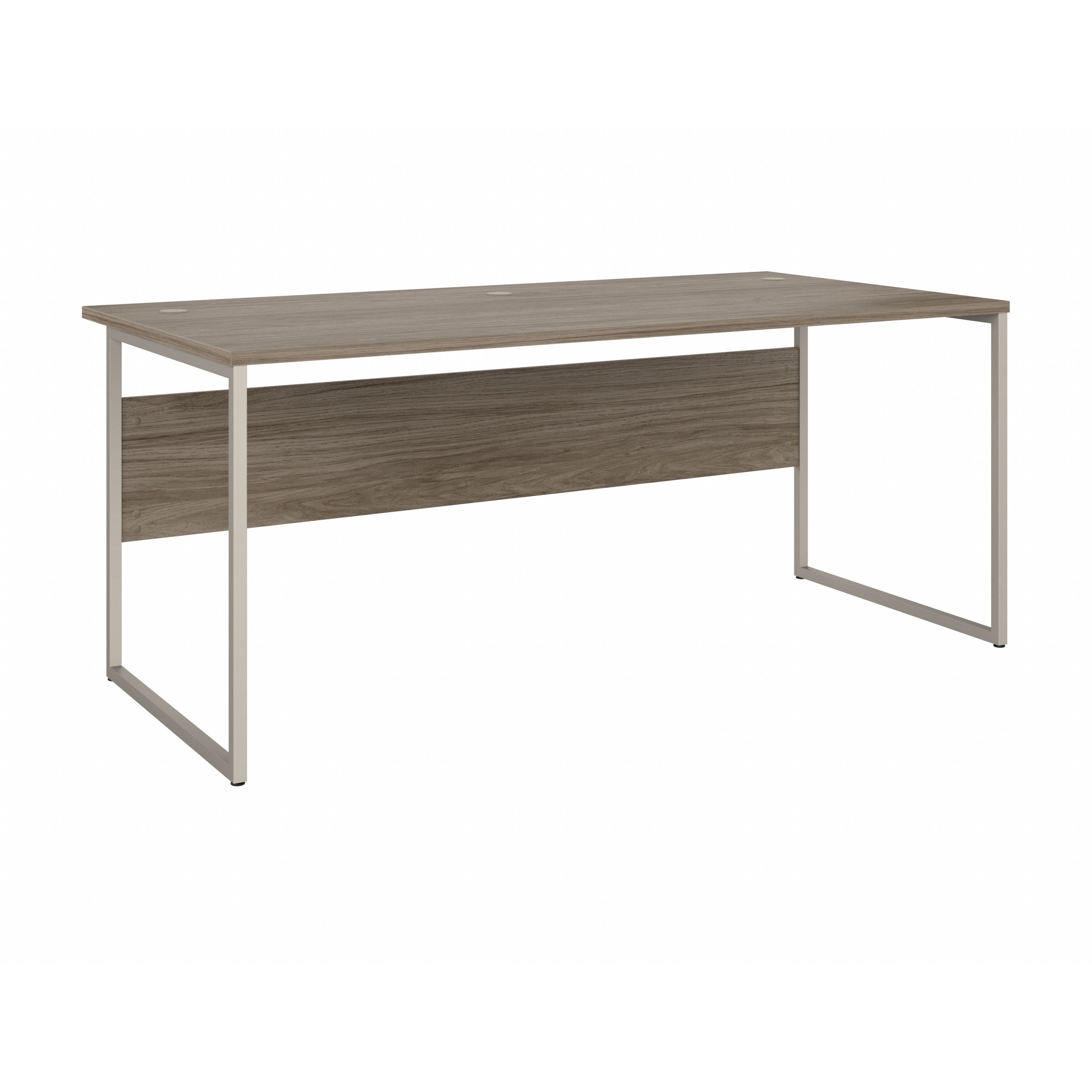 Shop Bush Business Furniture Hybrid 72W x 36D Computer Table Desk with Metal Legs 02 HYD172MH #color_modern hickory