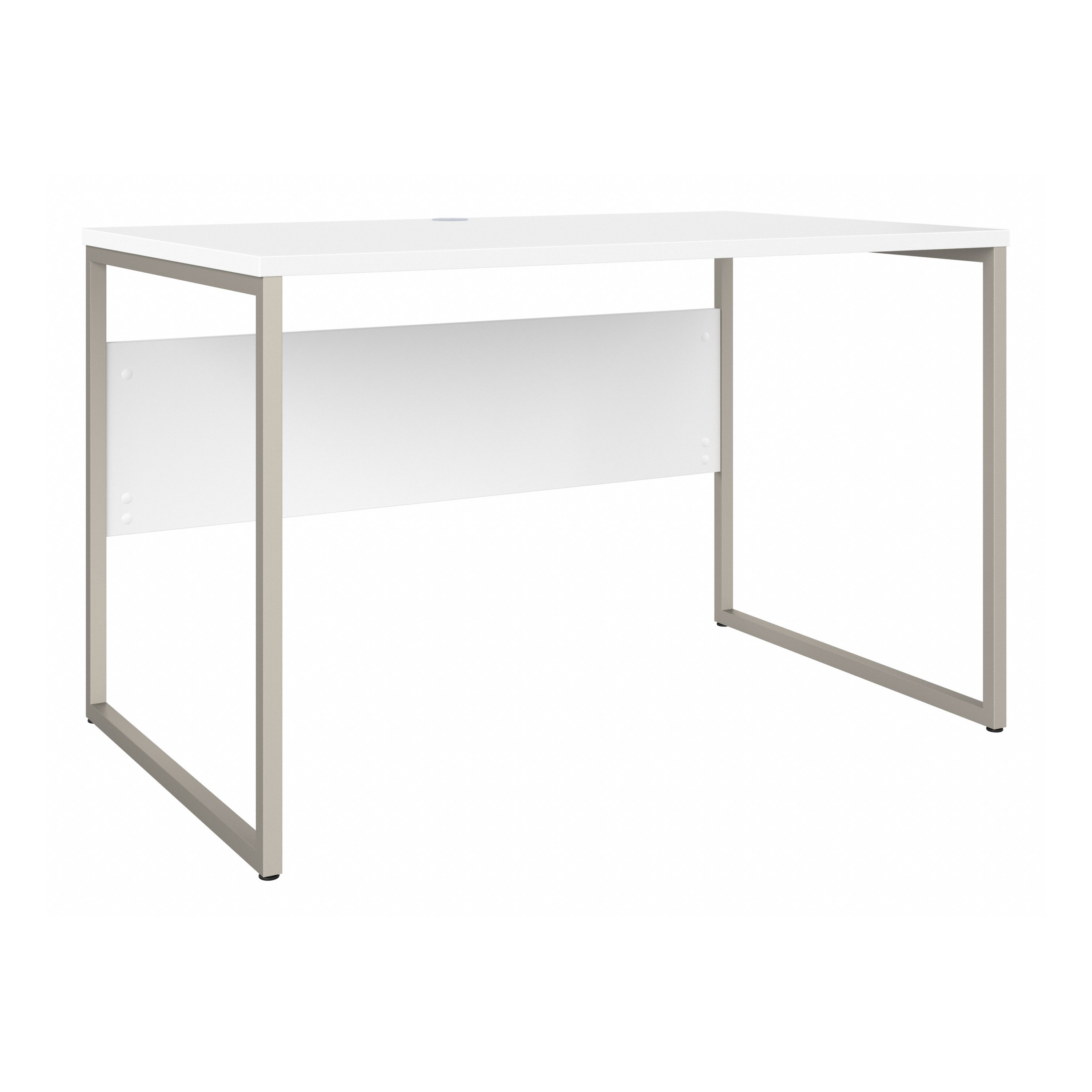 Shop Bush Business Furniture Hybrid 48W x 30D Computer Table Desk with Metal Legs 02 HYD248WH #color_white