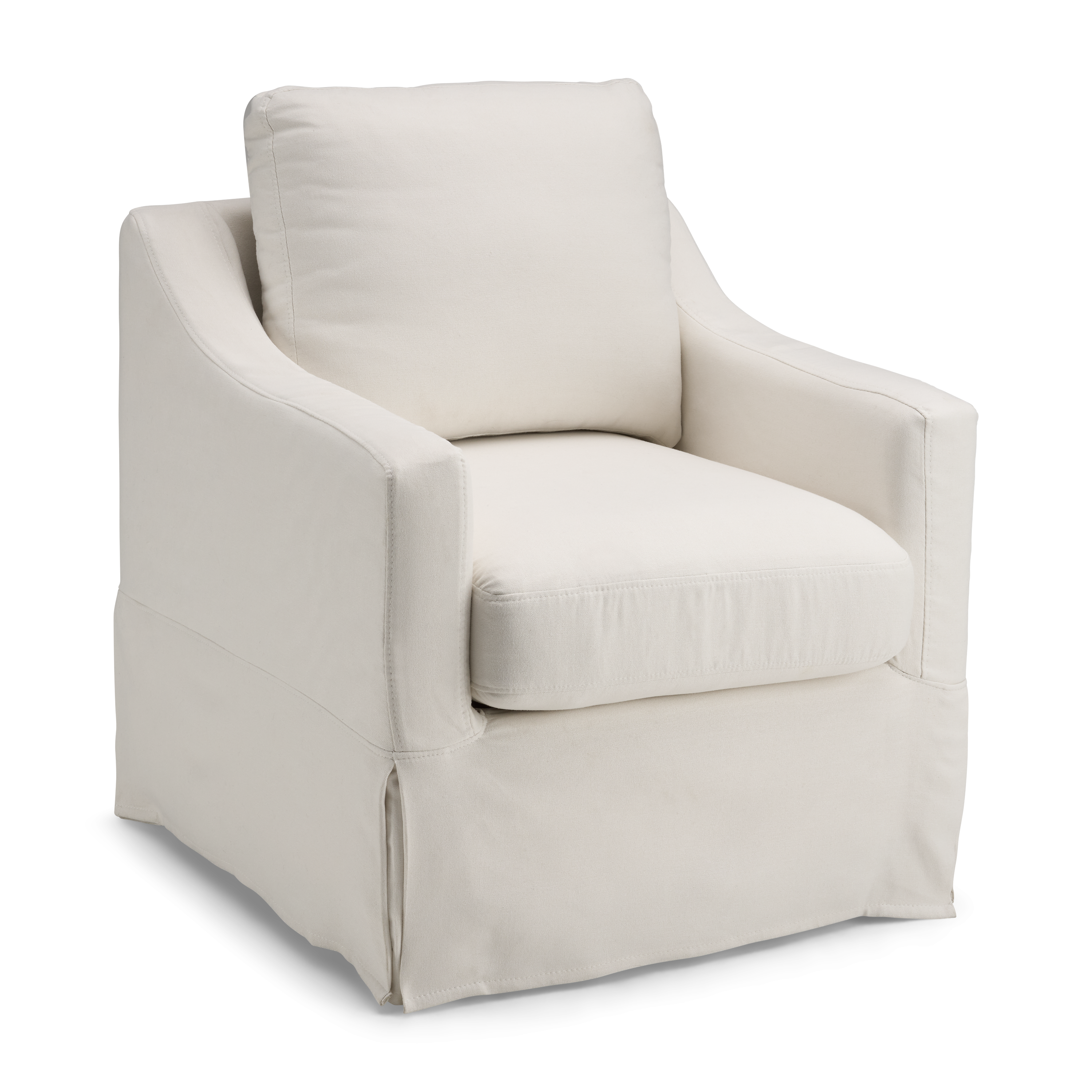 Shop Bush Home Harper Slipcover for Bush Home Harper Swivel Accent Chair HRKS01IYB-03 2 #color_ivory basketweave fabric