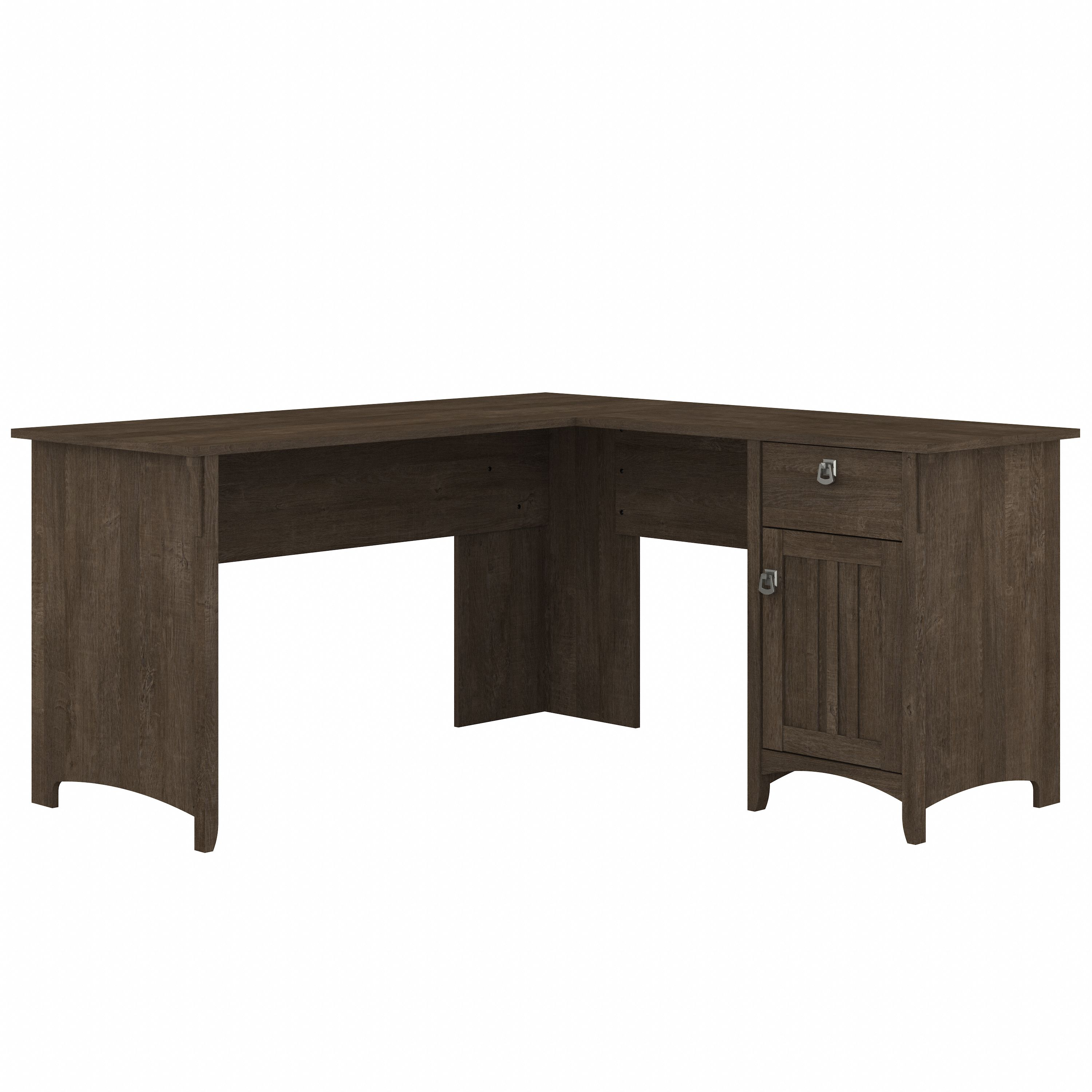 Shop Bush Furniture Salinas 60W L Shaped Desk with Storage 02 SAD160ABR-03 #color_ash brown